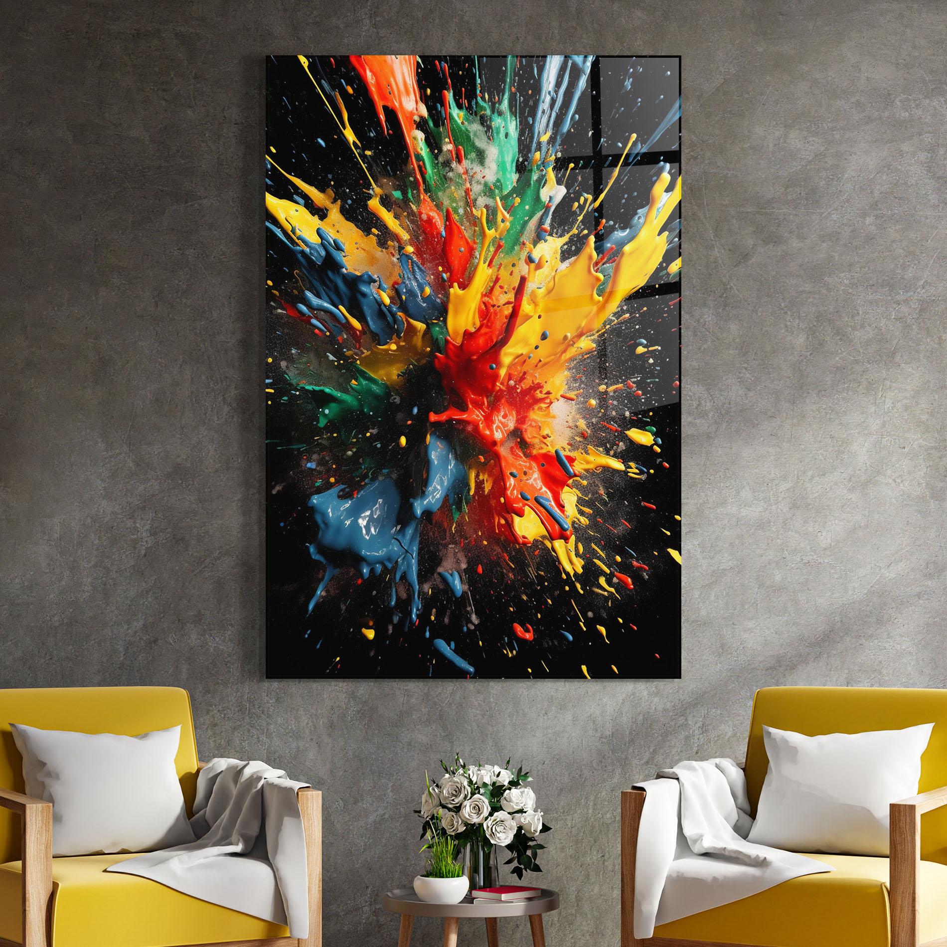 Glasbild Floating Color Splash mockup 4