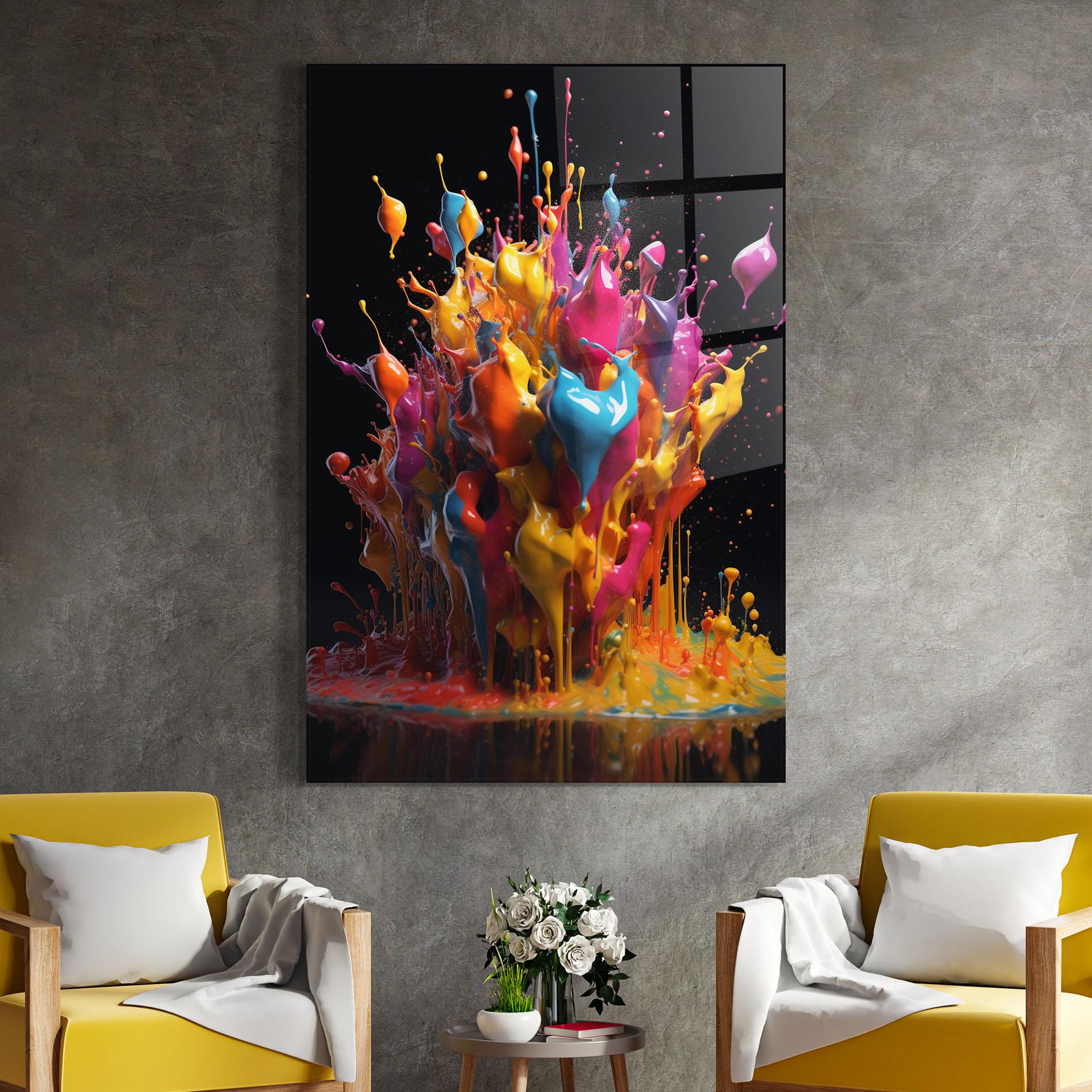 Glasbild Liquid Splashing mockup 4