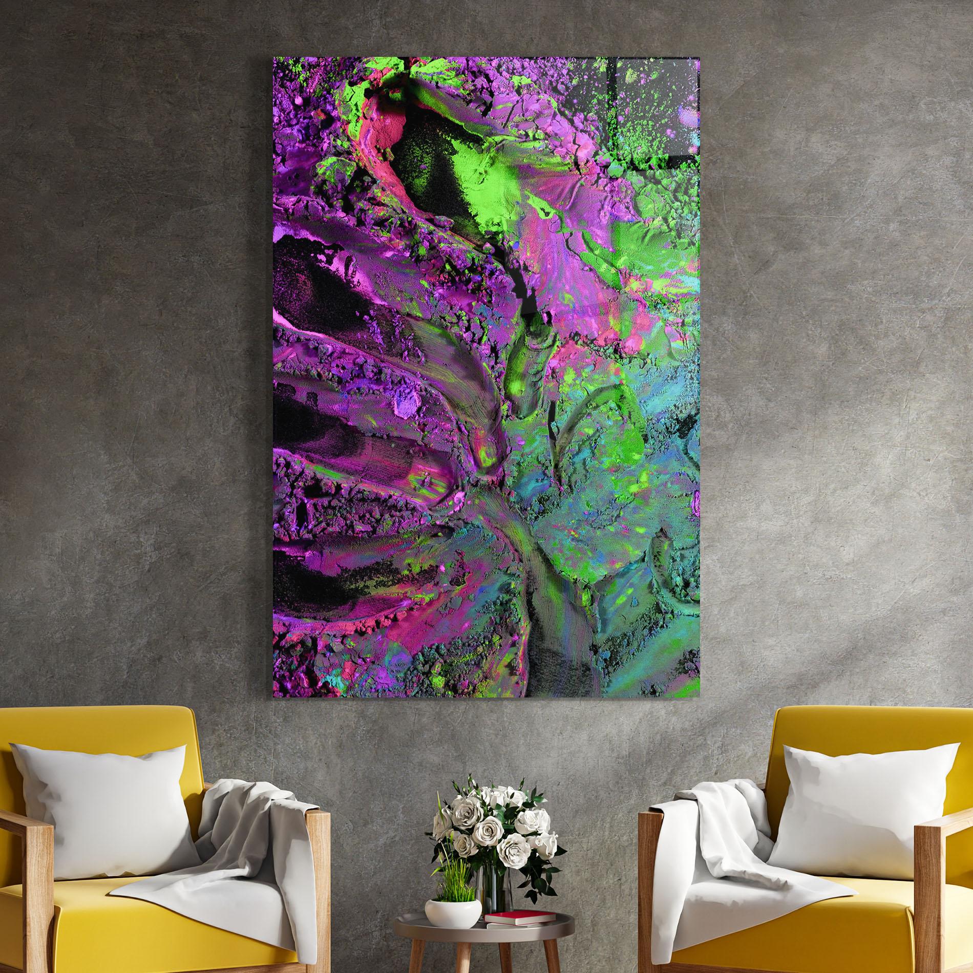 Glasbild Purple Powder mockup 4