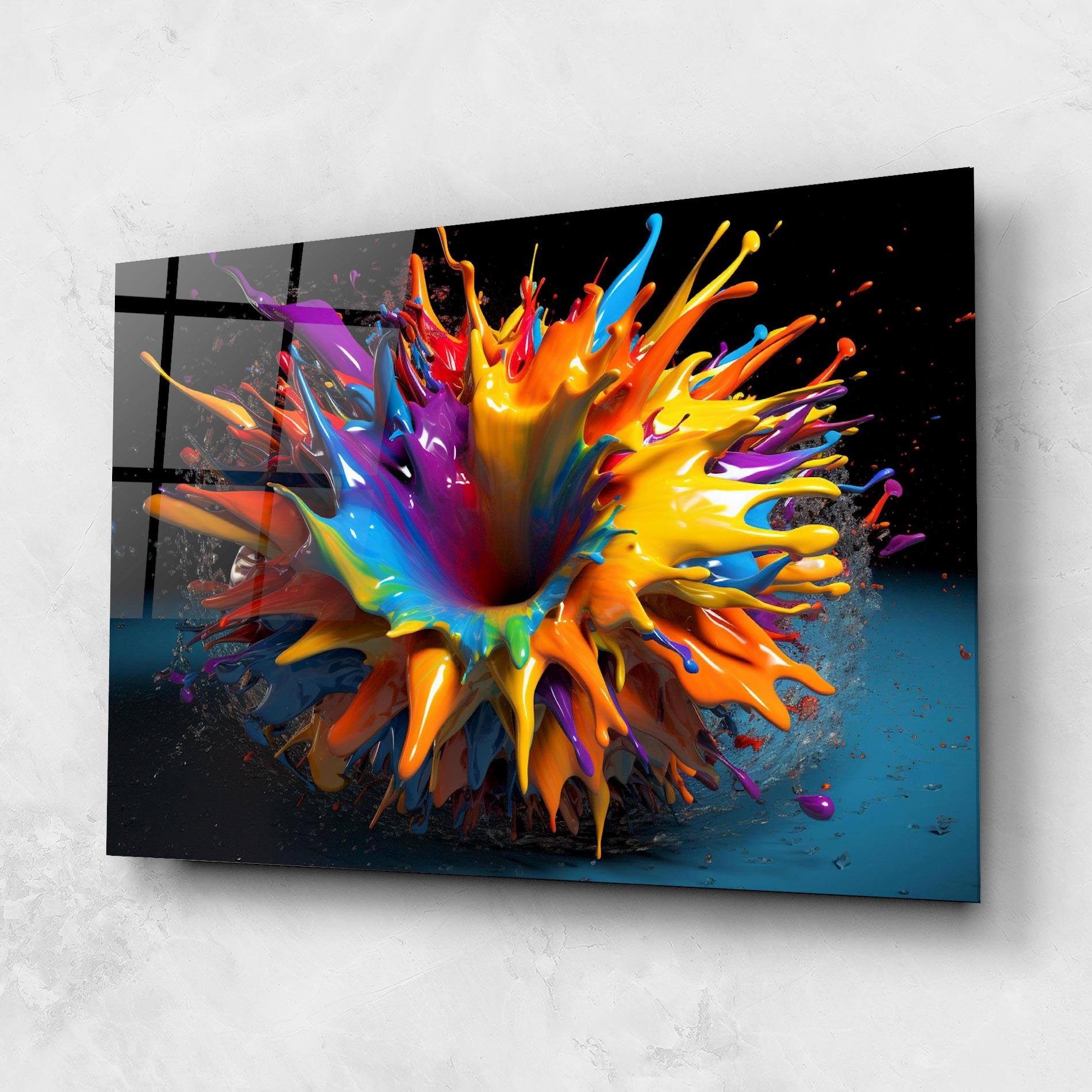 Glasbild 3d Color Splash mockup 1