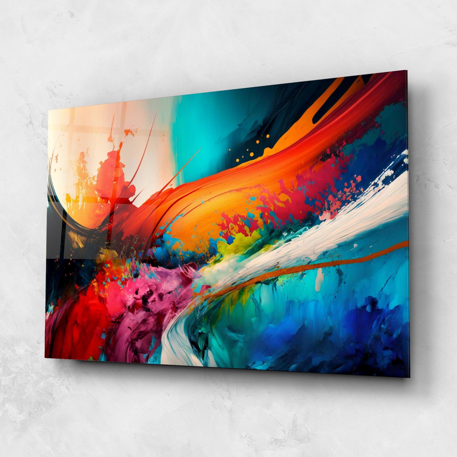 Glasbild Art Brush Strokes mockup 1