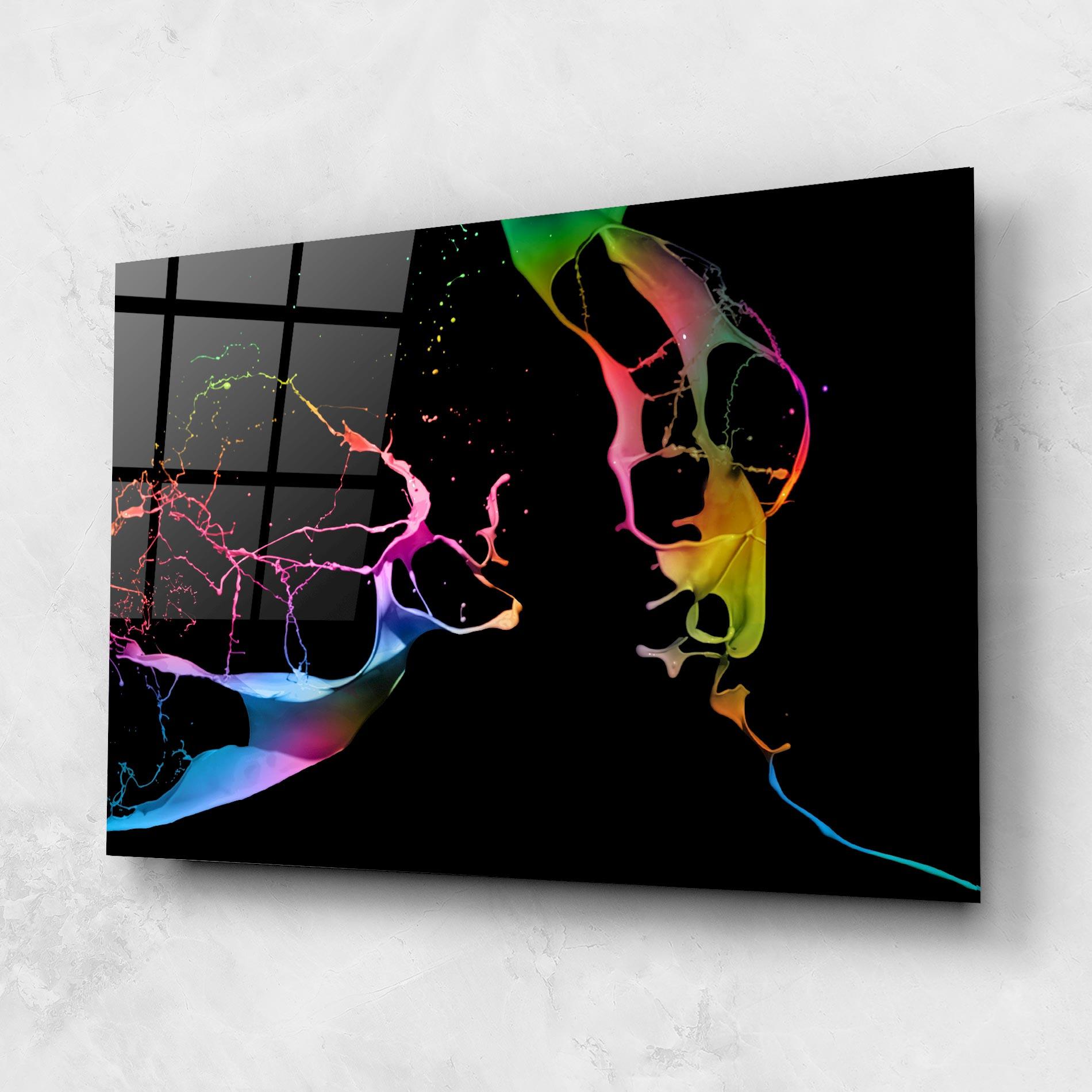 Glasbild Paint Splashes mockup 1