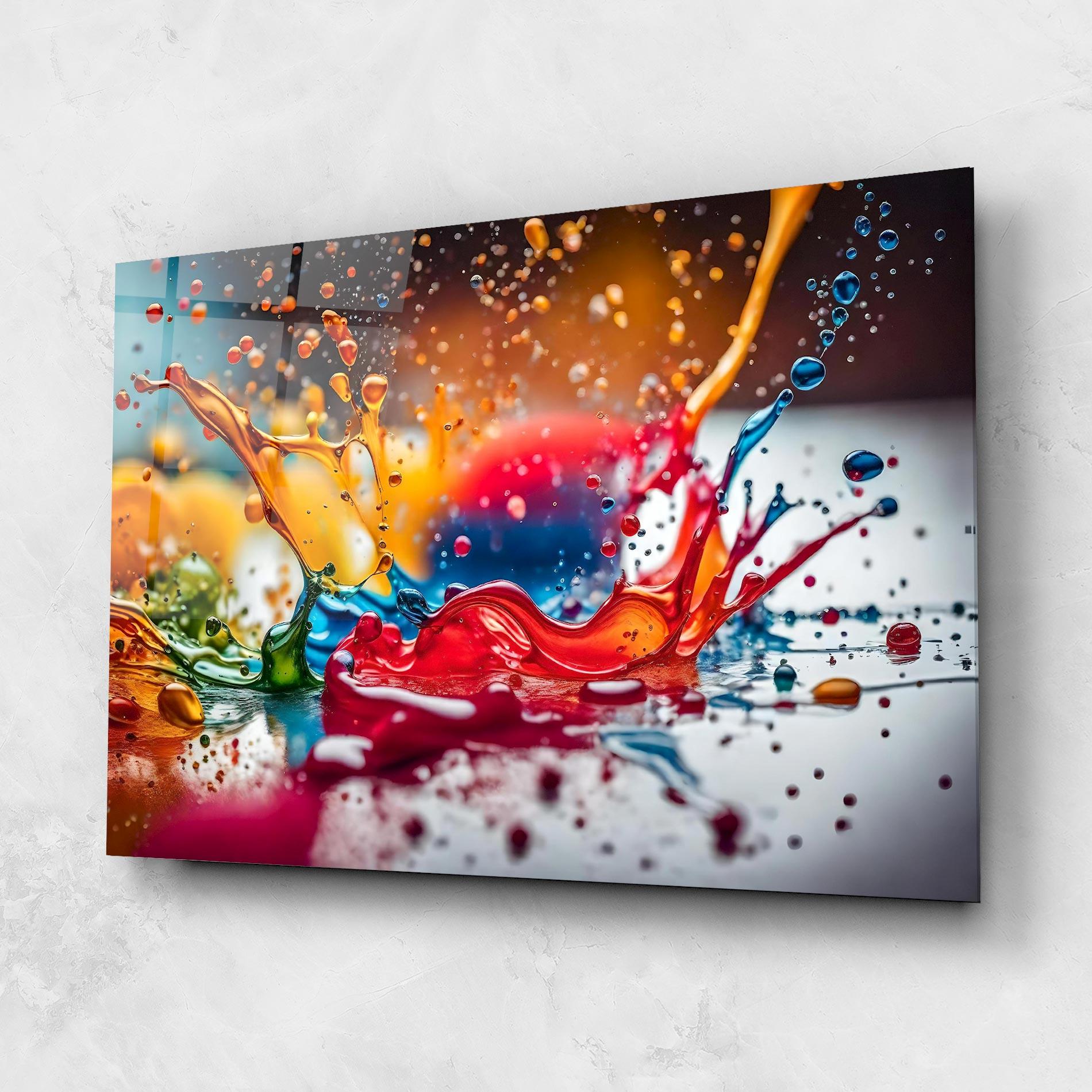 Glasbild Water Color Splash mockup 1