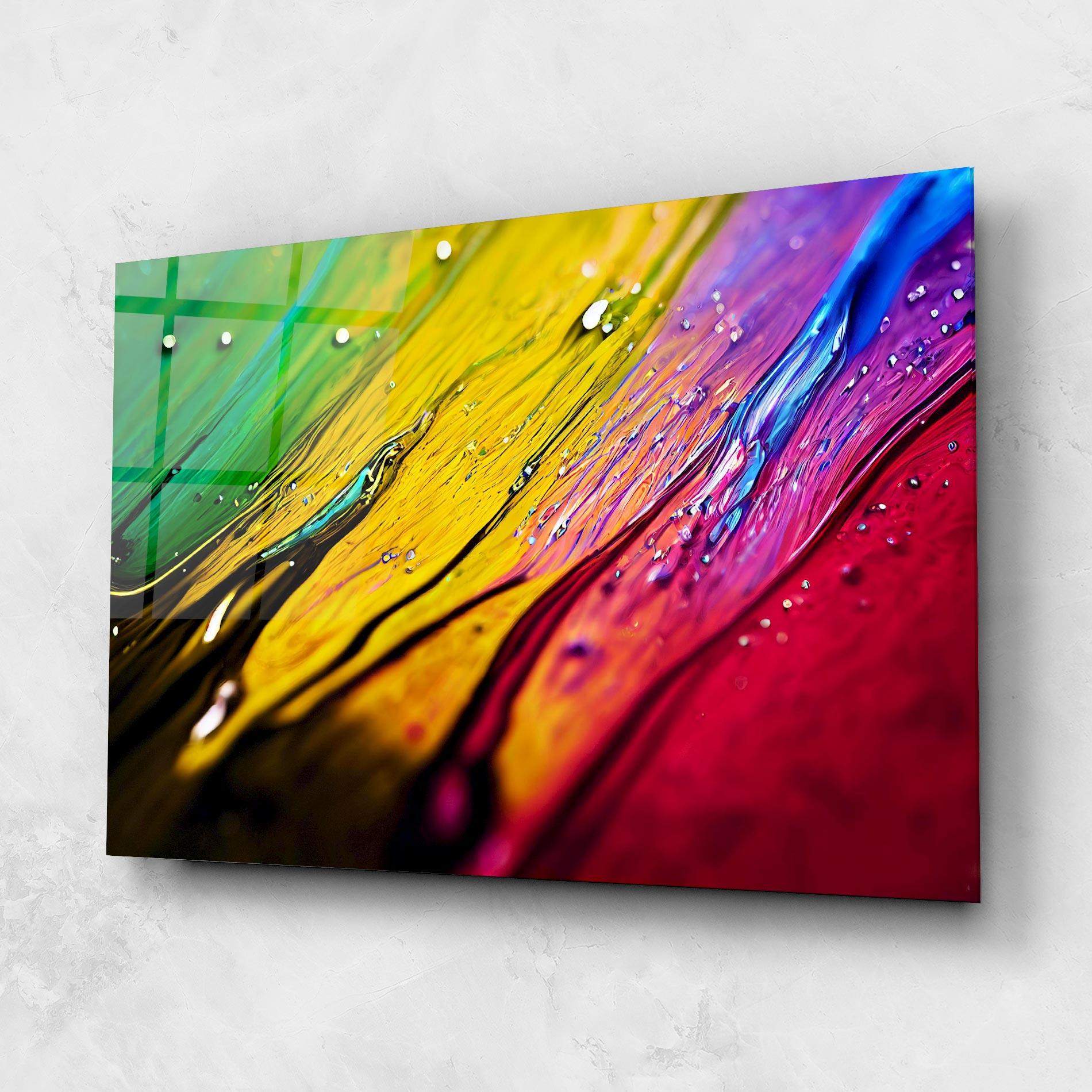 Glasbild Yellow Green mockup 1