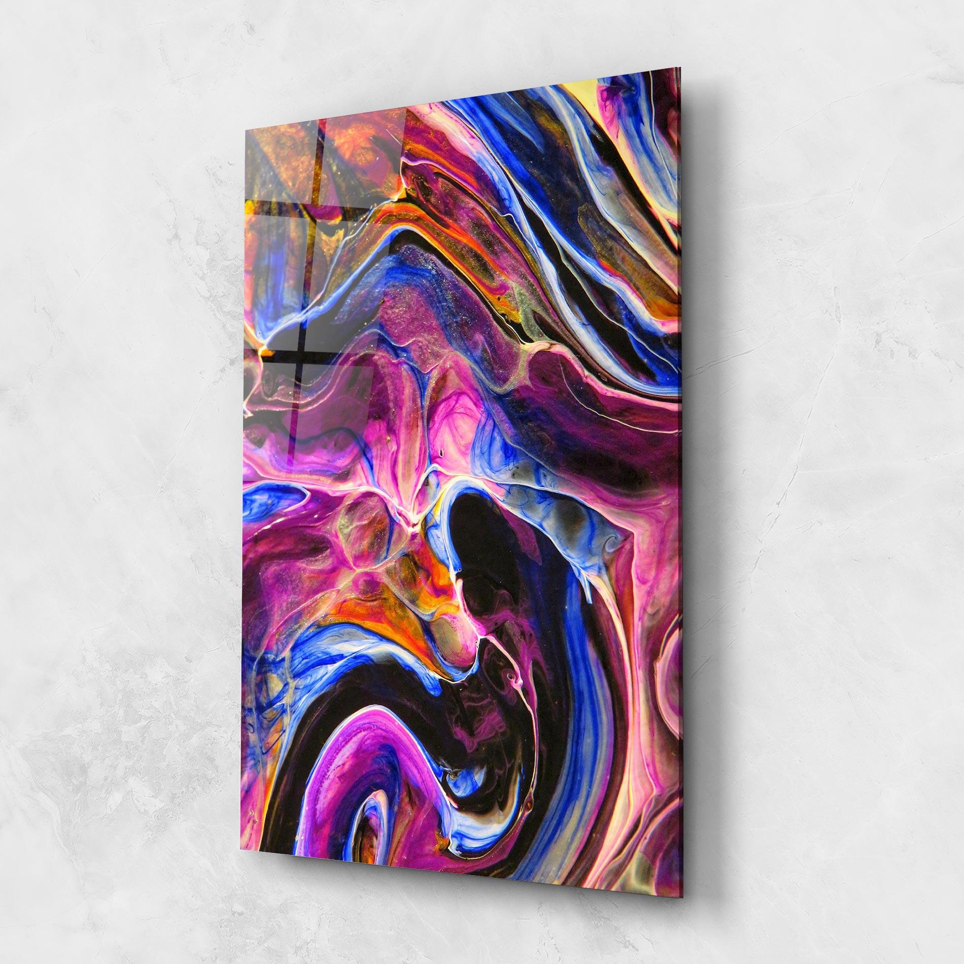 Glasbild Colourful Abstract Shades mockup 1