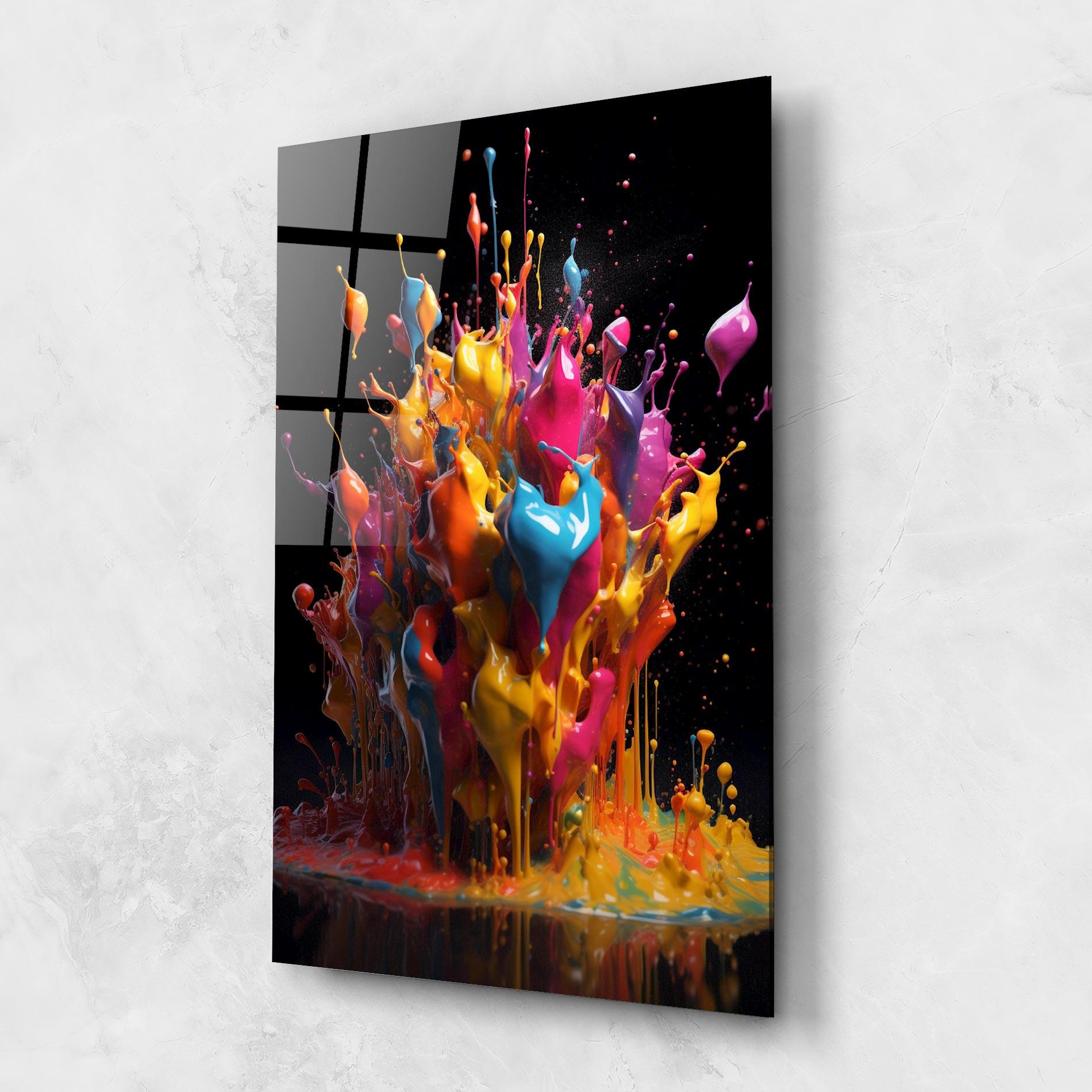 Glasbild Liquid Splashing mockup 1