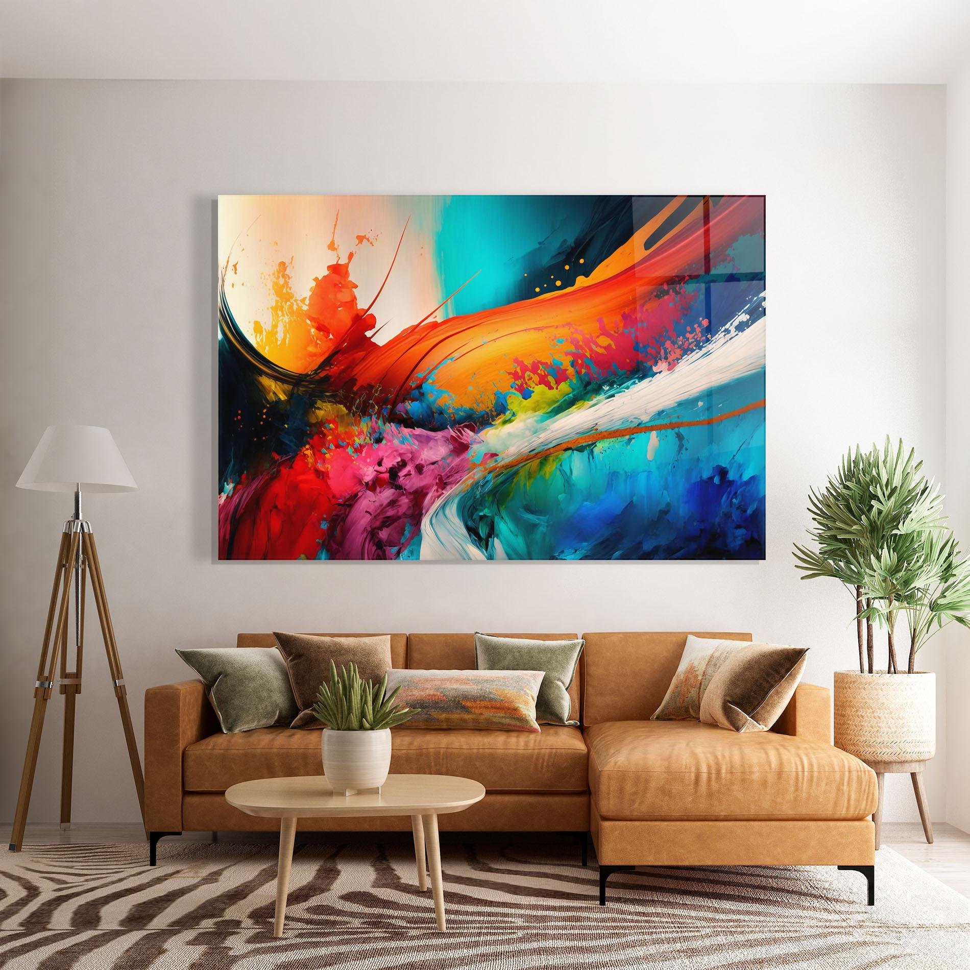 Glasbild Art Brush Strokes mockup 7