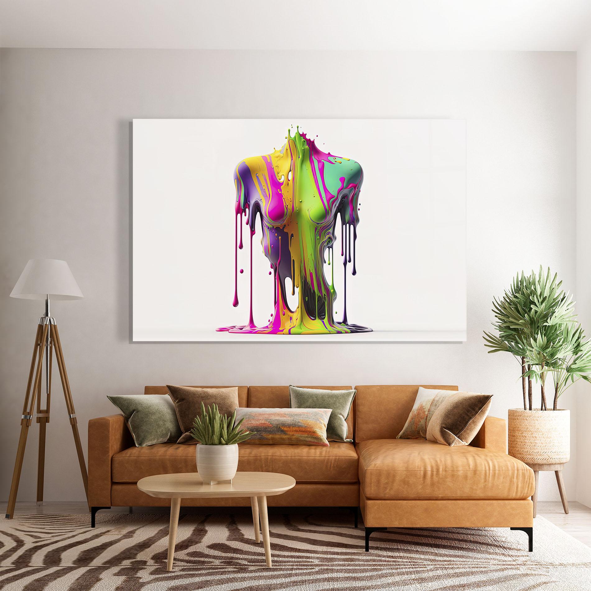 Glasbild Colorful Body mockup 7