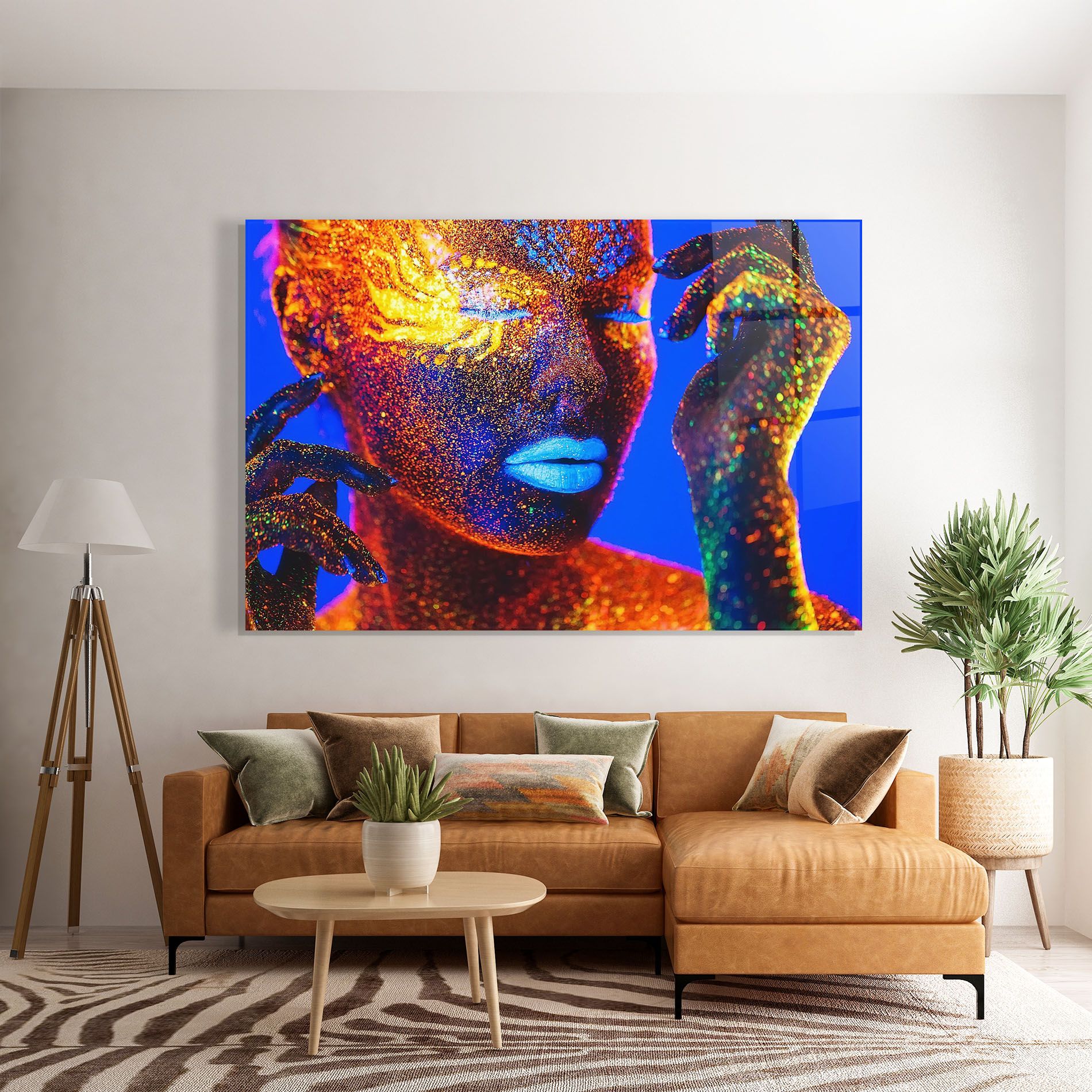 Fluorescent Blue Lips mockup 7