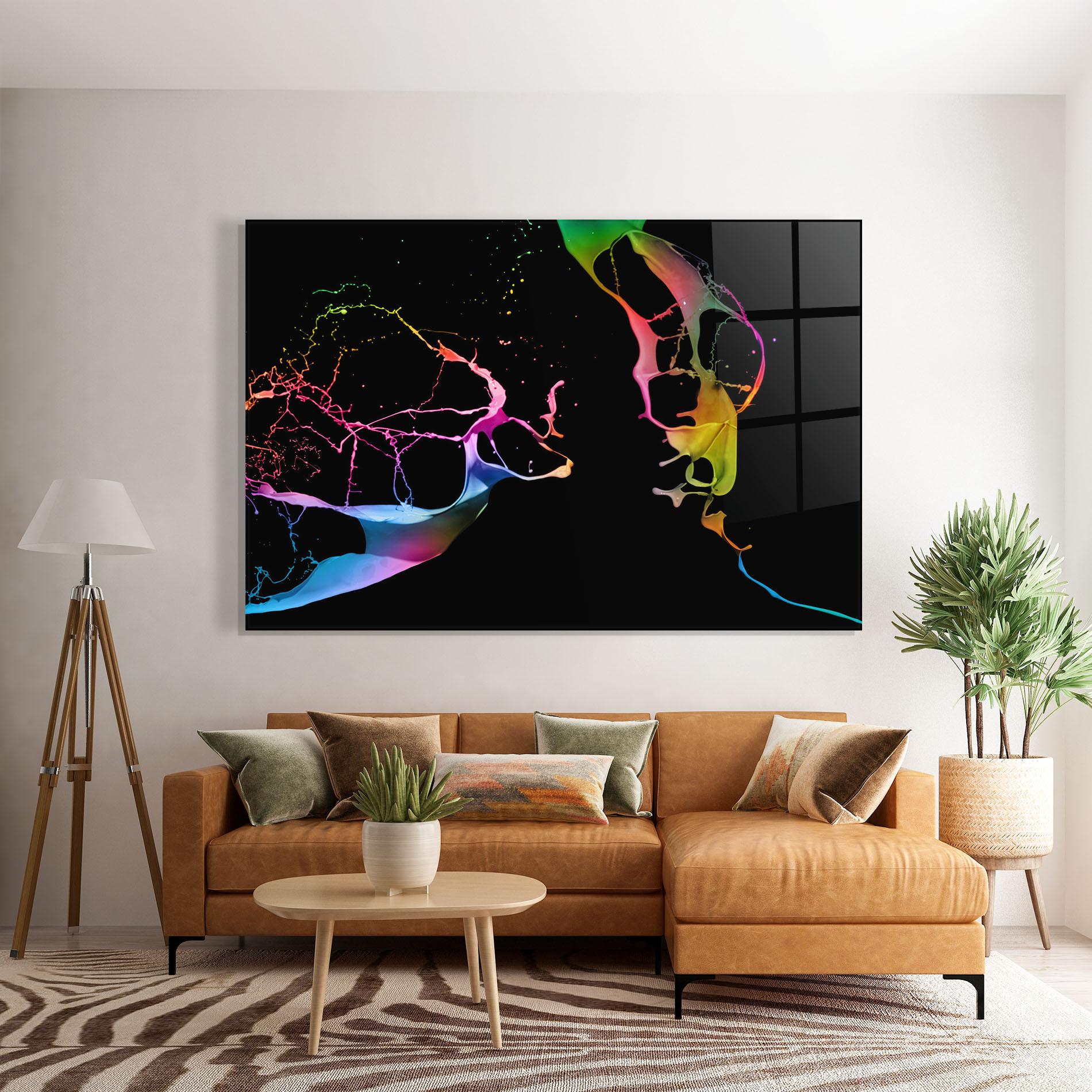 Glasbild Paint Splashes mockup 7