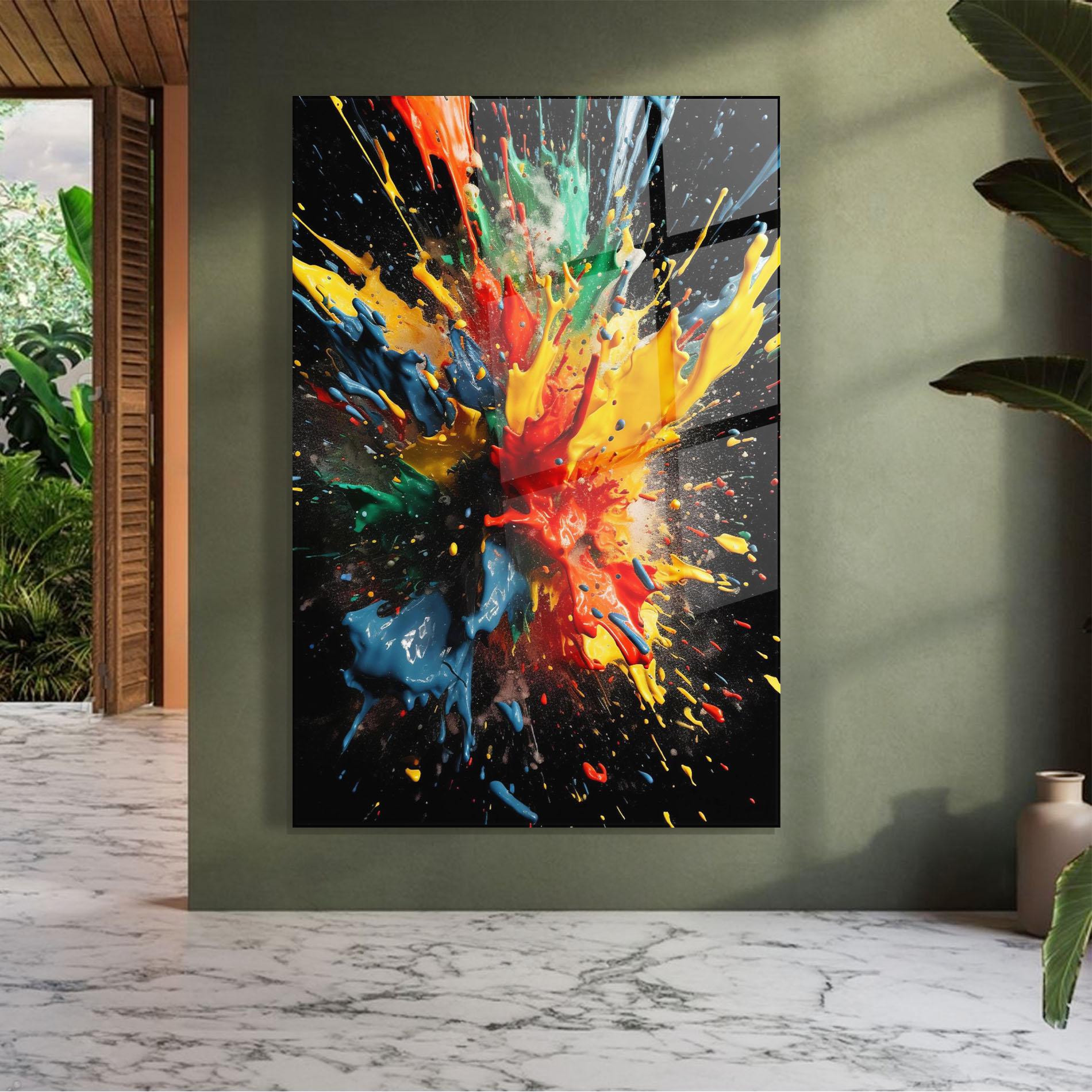Glasbild Floating Color Splash mockup 7