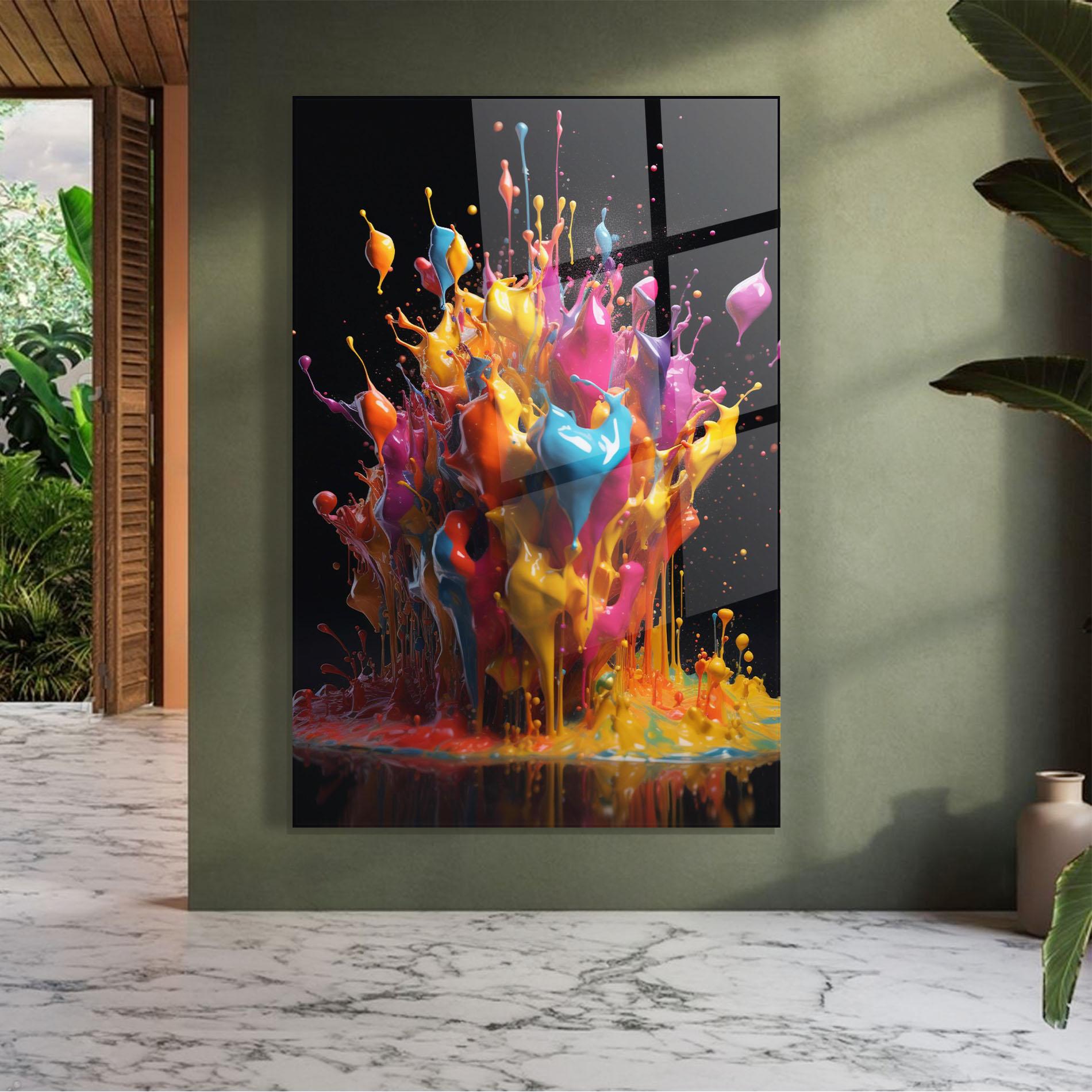 Glasbild Liquid Splashing mockup 7