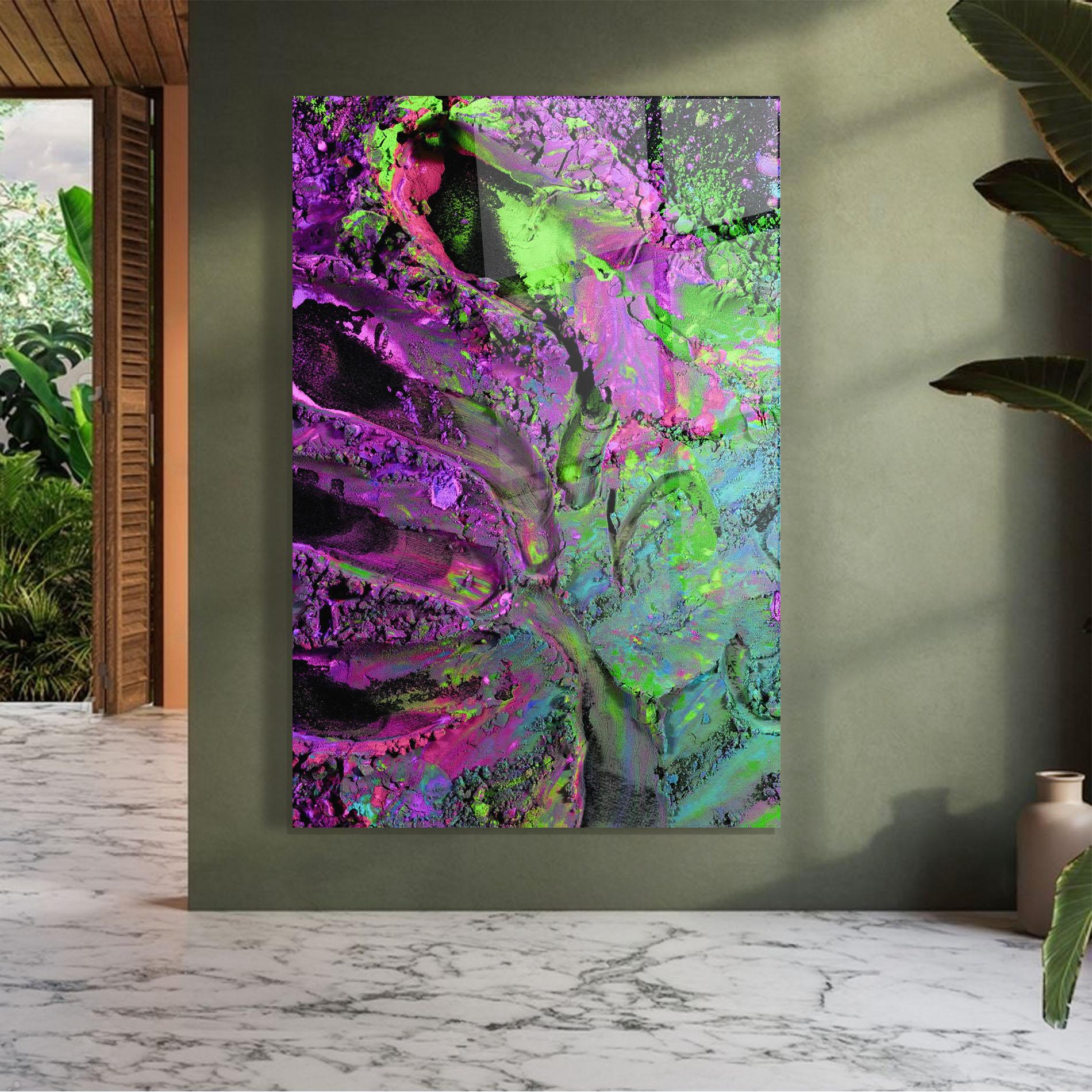 Glasbild Purple Powder mockup 7