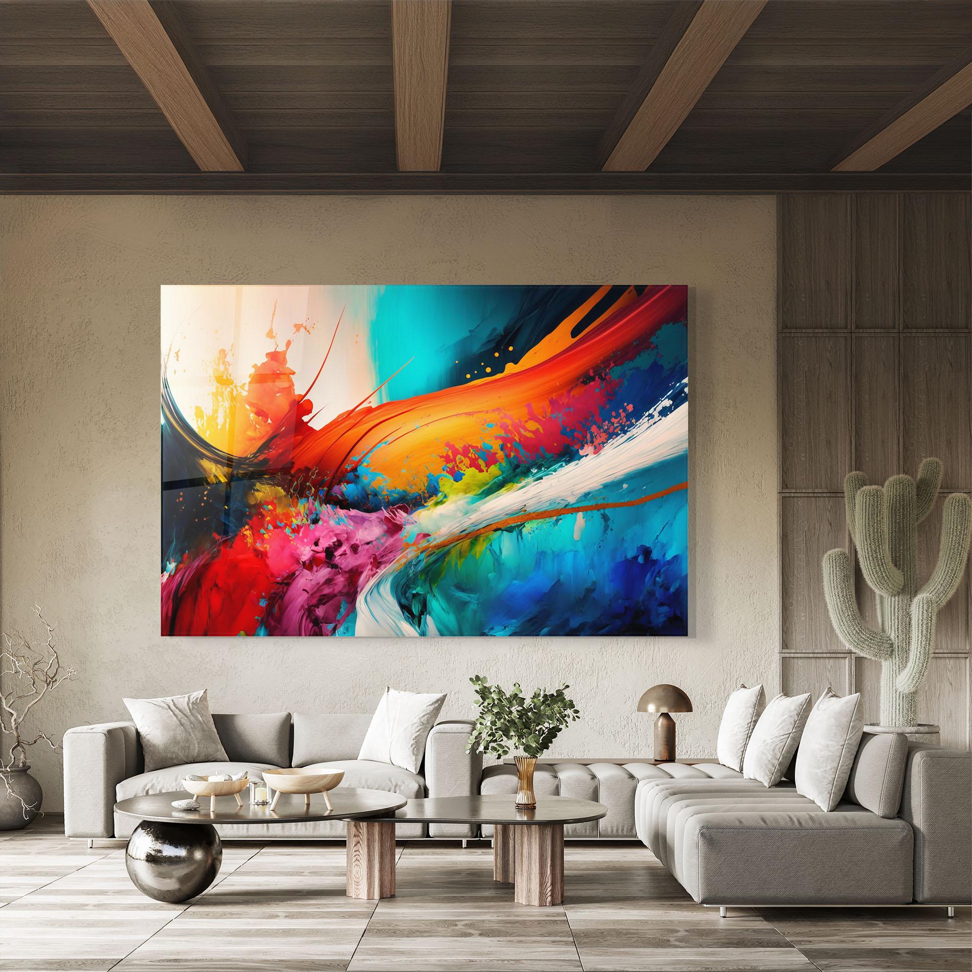 Glasbild Art Brush Strokes mockup 8