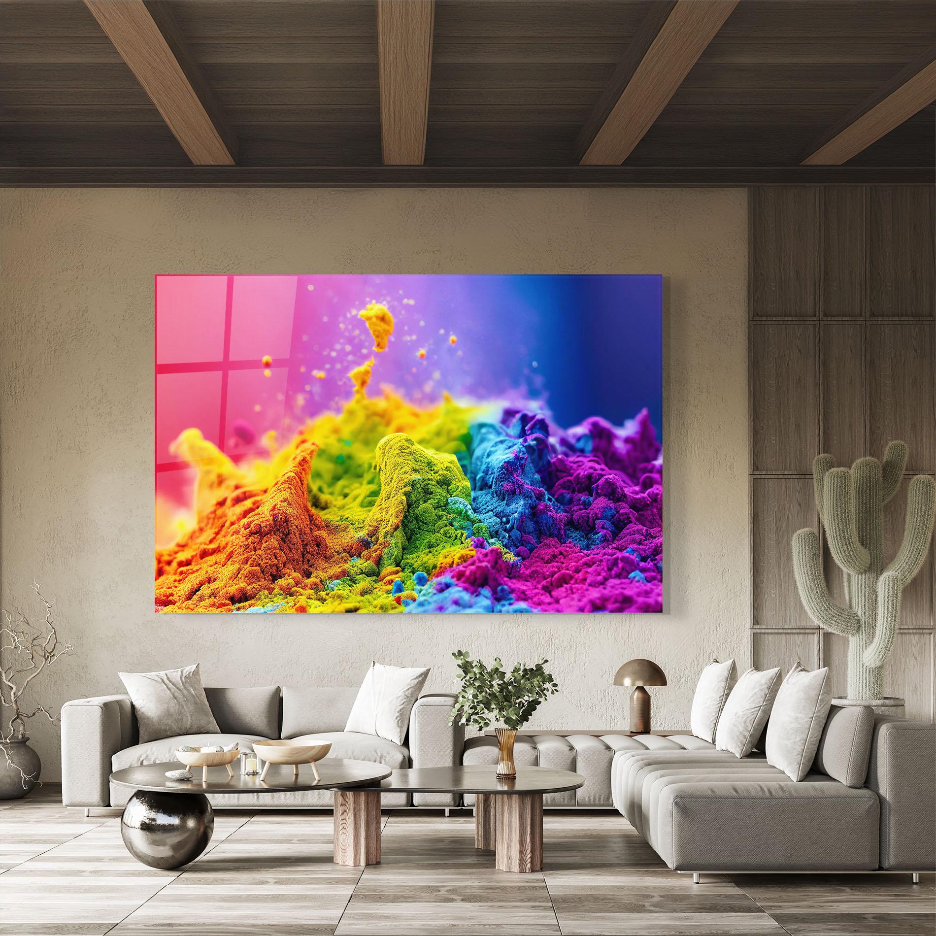 Glasbild Color Powder Explosion mockup 8