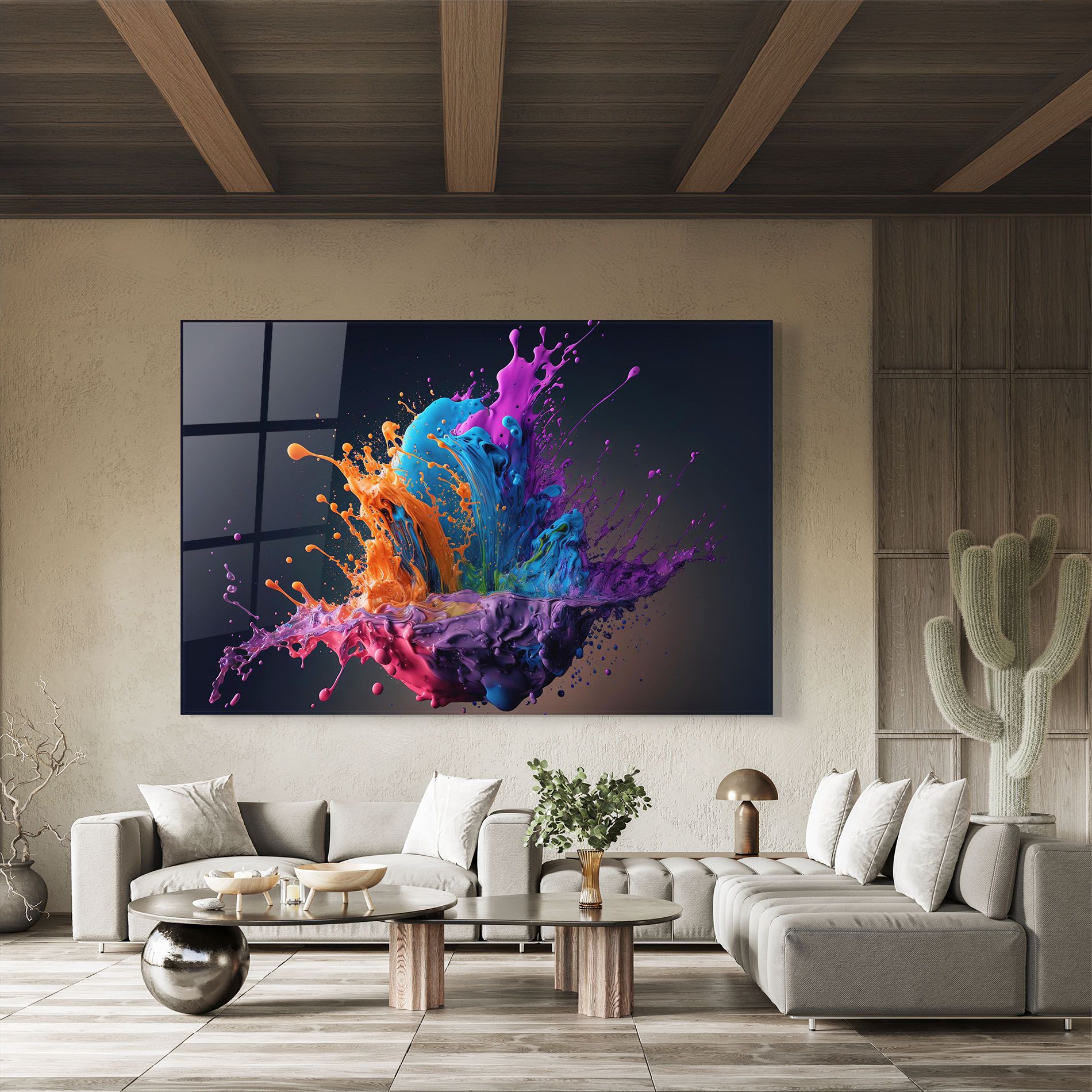 Orange Paint Splash mockup 8