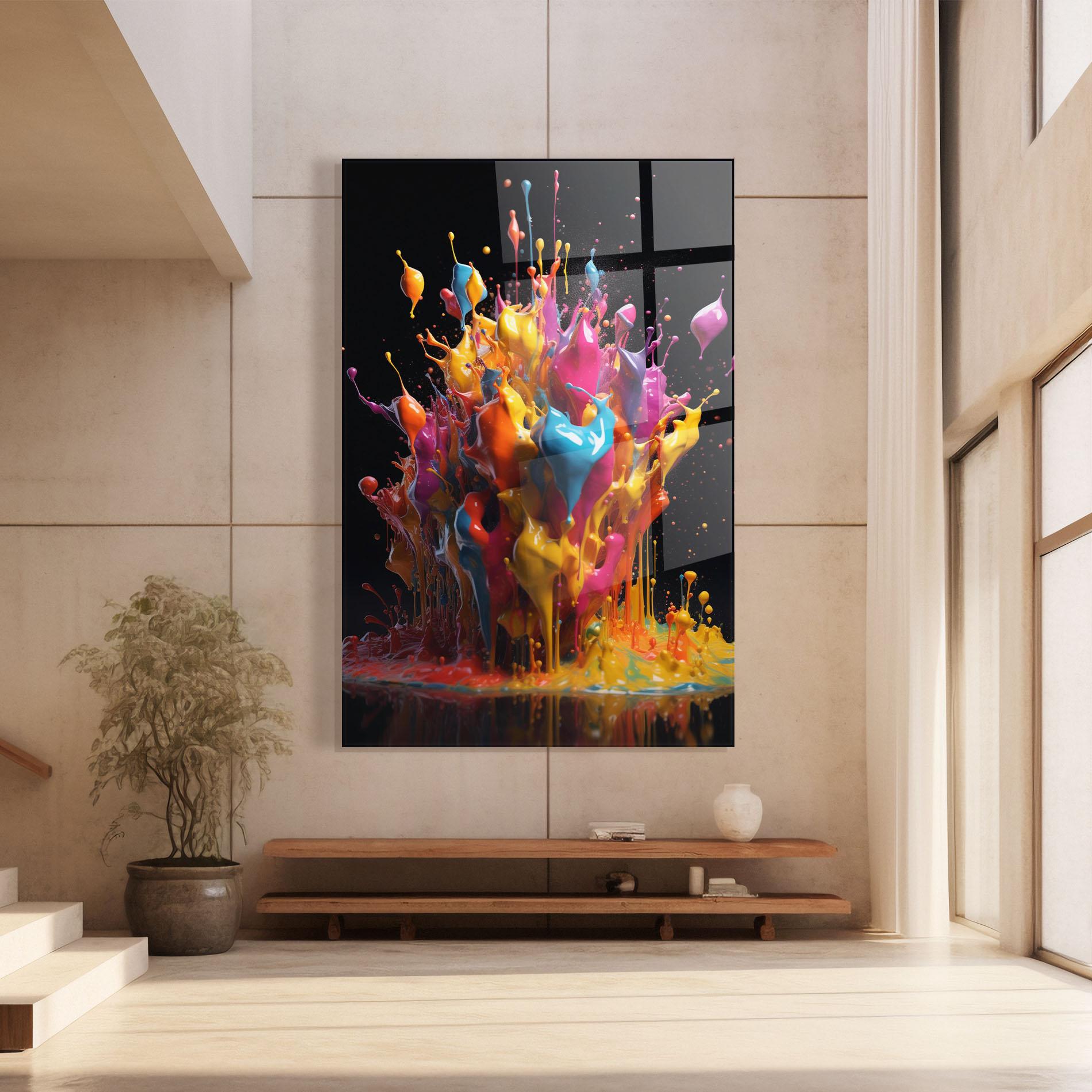 Glasbild Liquid Splashing mockup 8