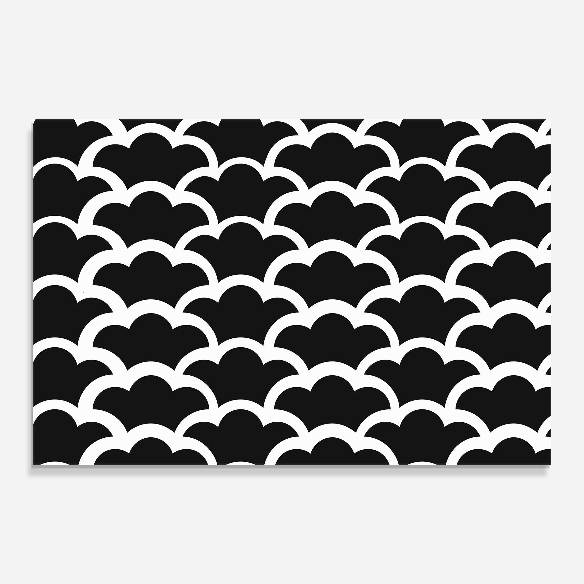 Glasbild Black Clouds mockup 0