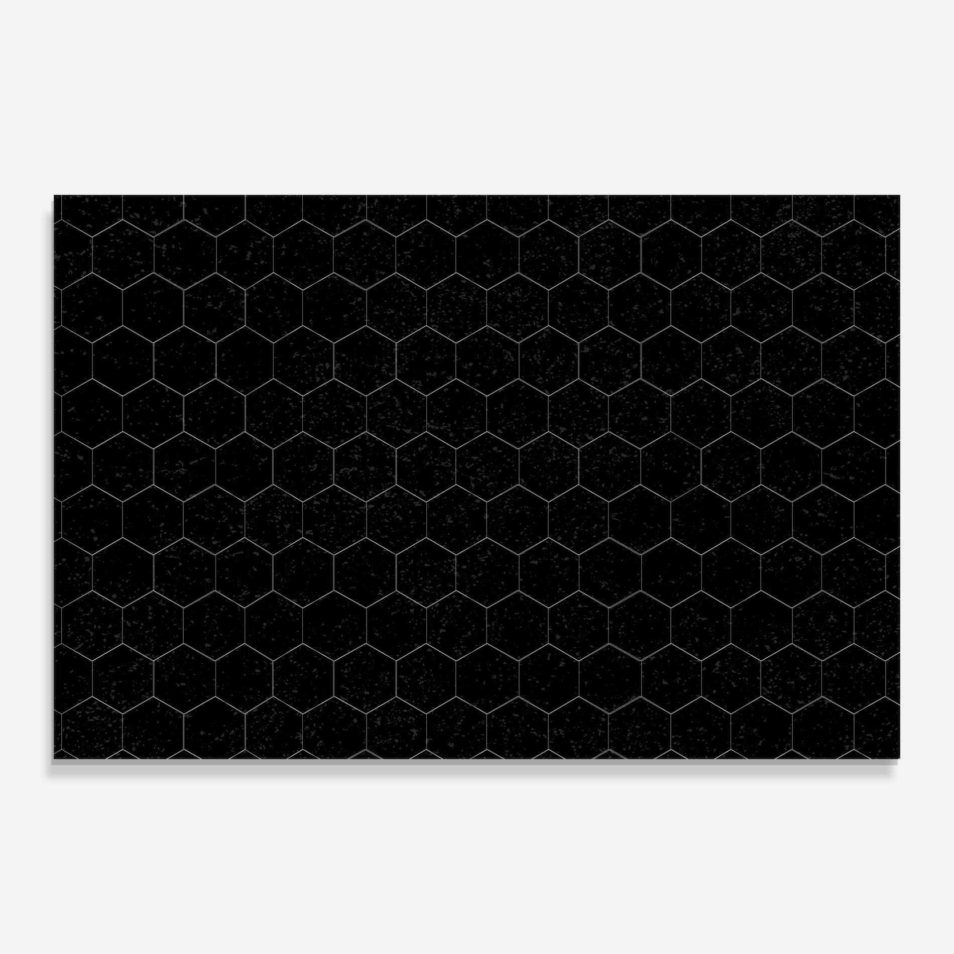 Glasbild Black Hexagon mockup 0