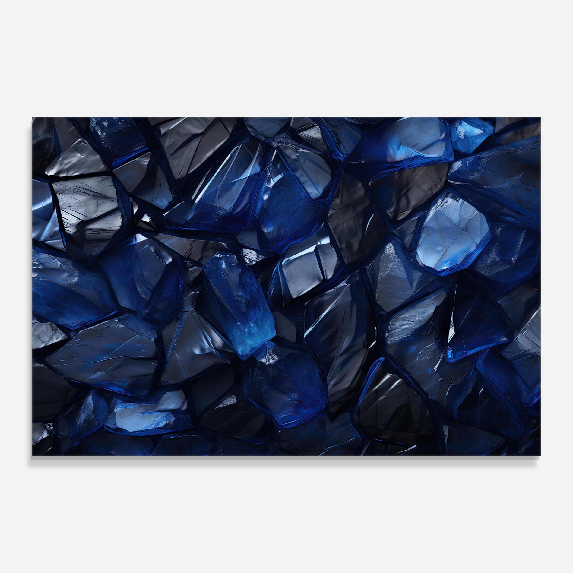 Glasbild Blue Crystal Shape mockup 0