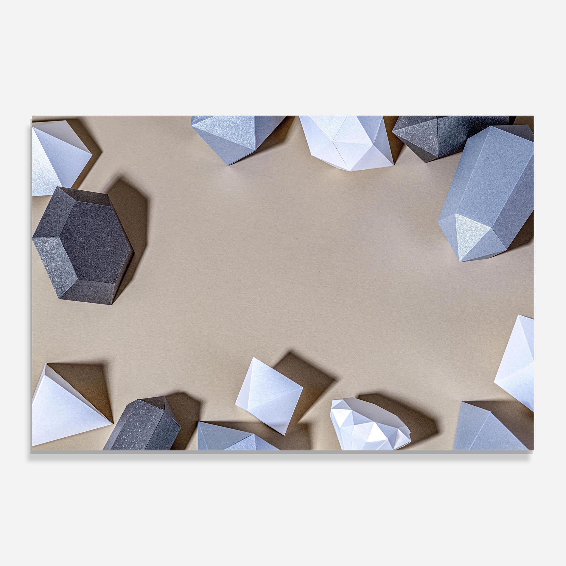 Glasbild Geometric 3d Shapes mockup 0