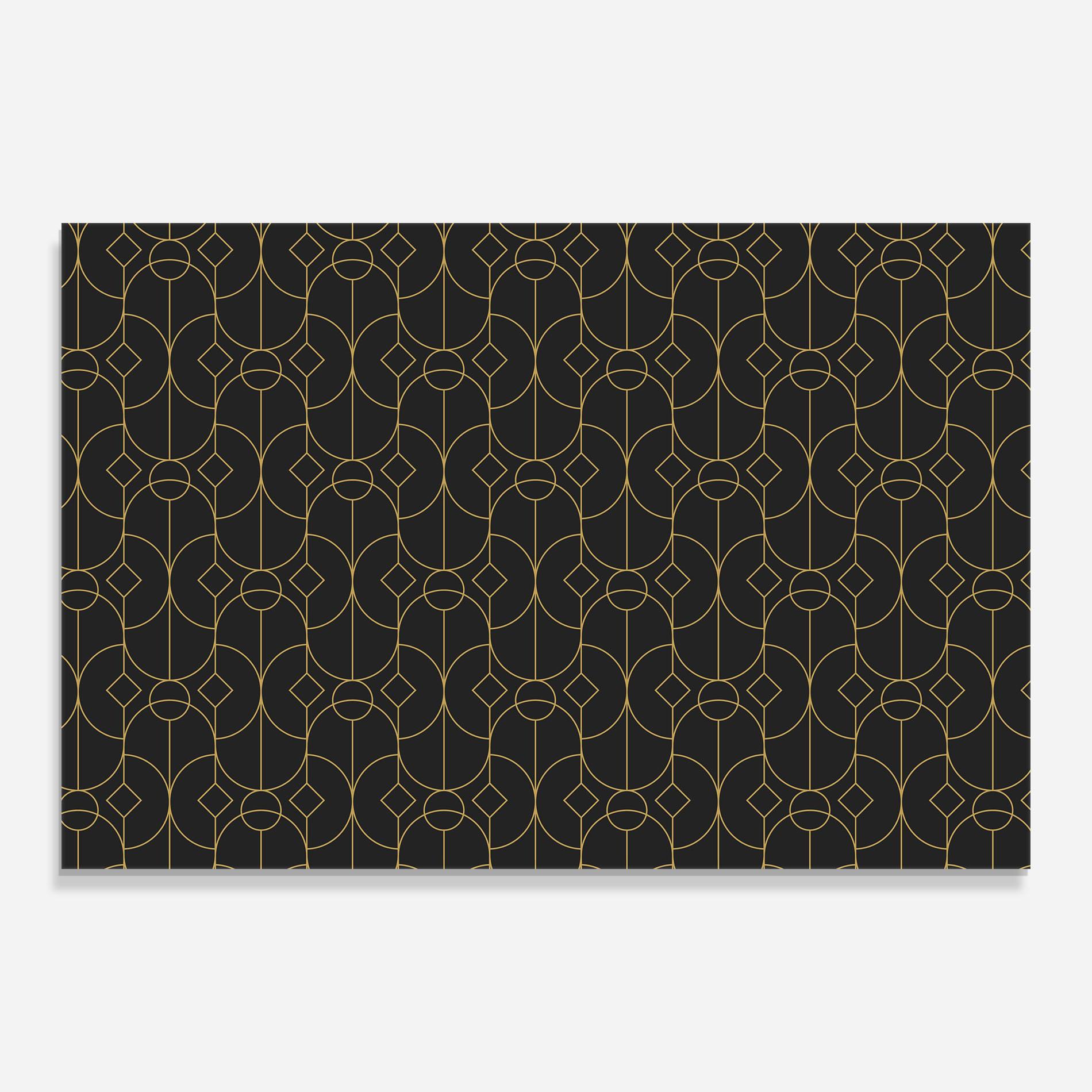 Glasbild Gold Geometric mockup 0
