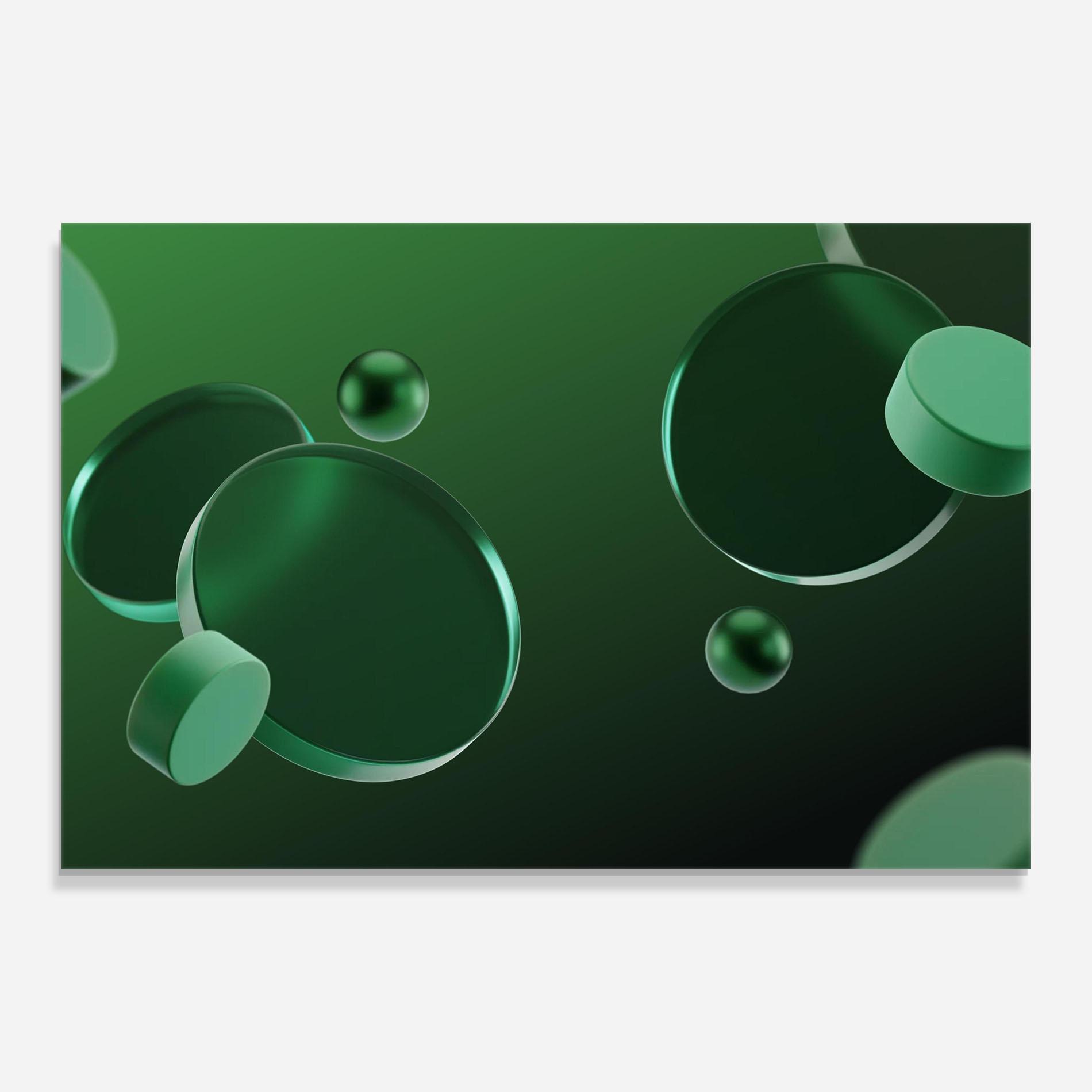 Glasbild Green Circle Floating mockup 0
