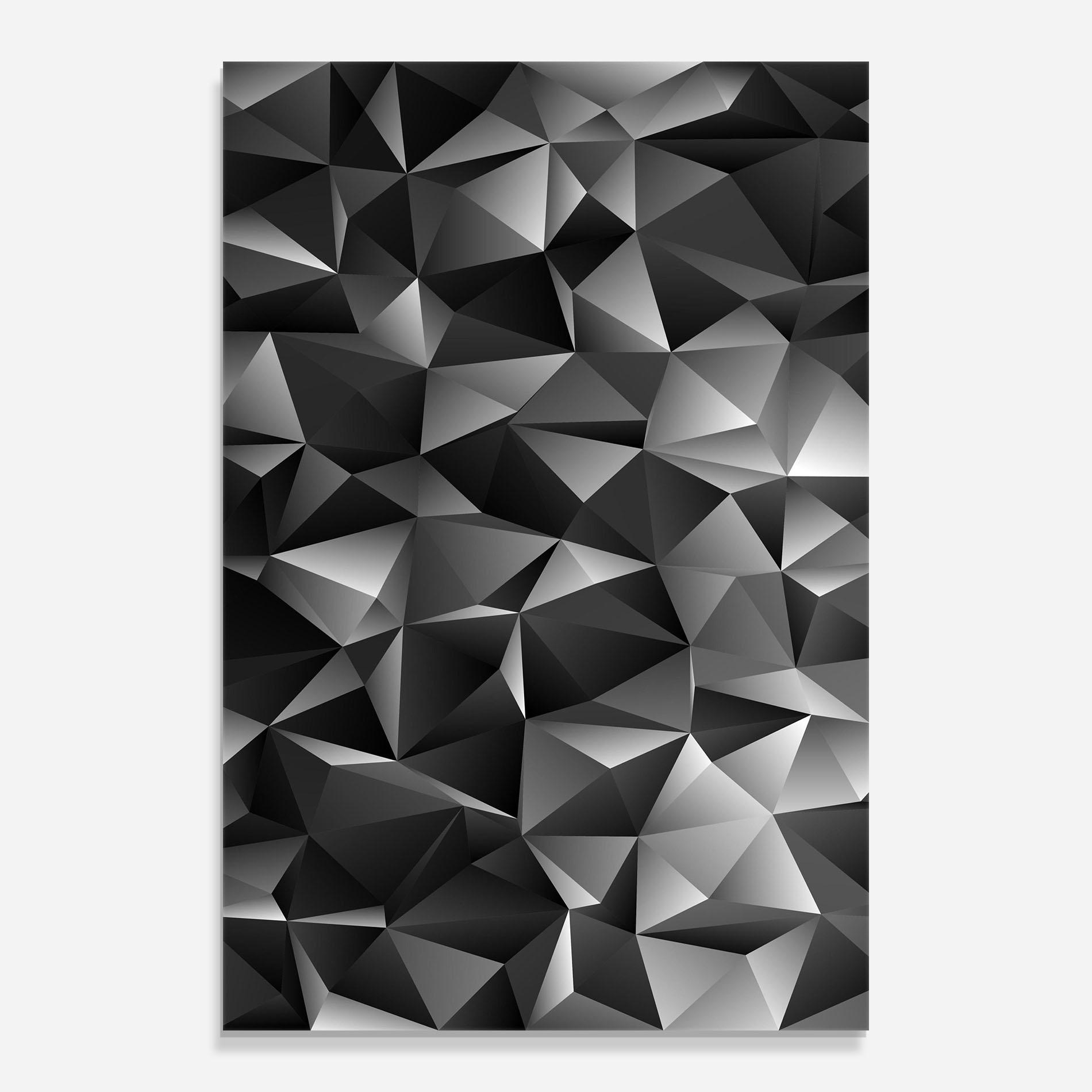 Glasbild Black Triangle Pattern mockup 0