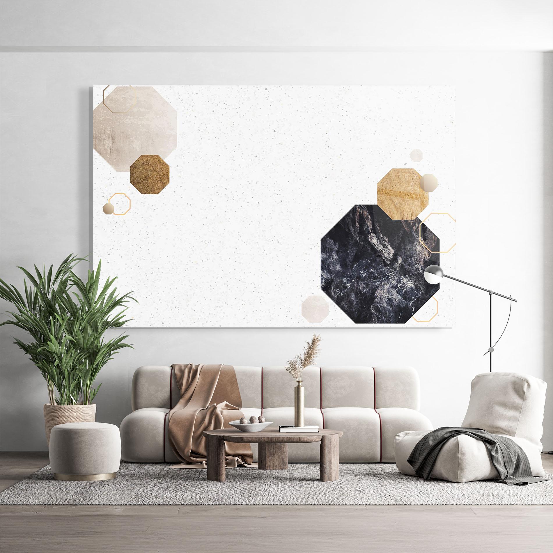 Glasbild Big Hexagon mockup 9