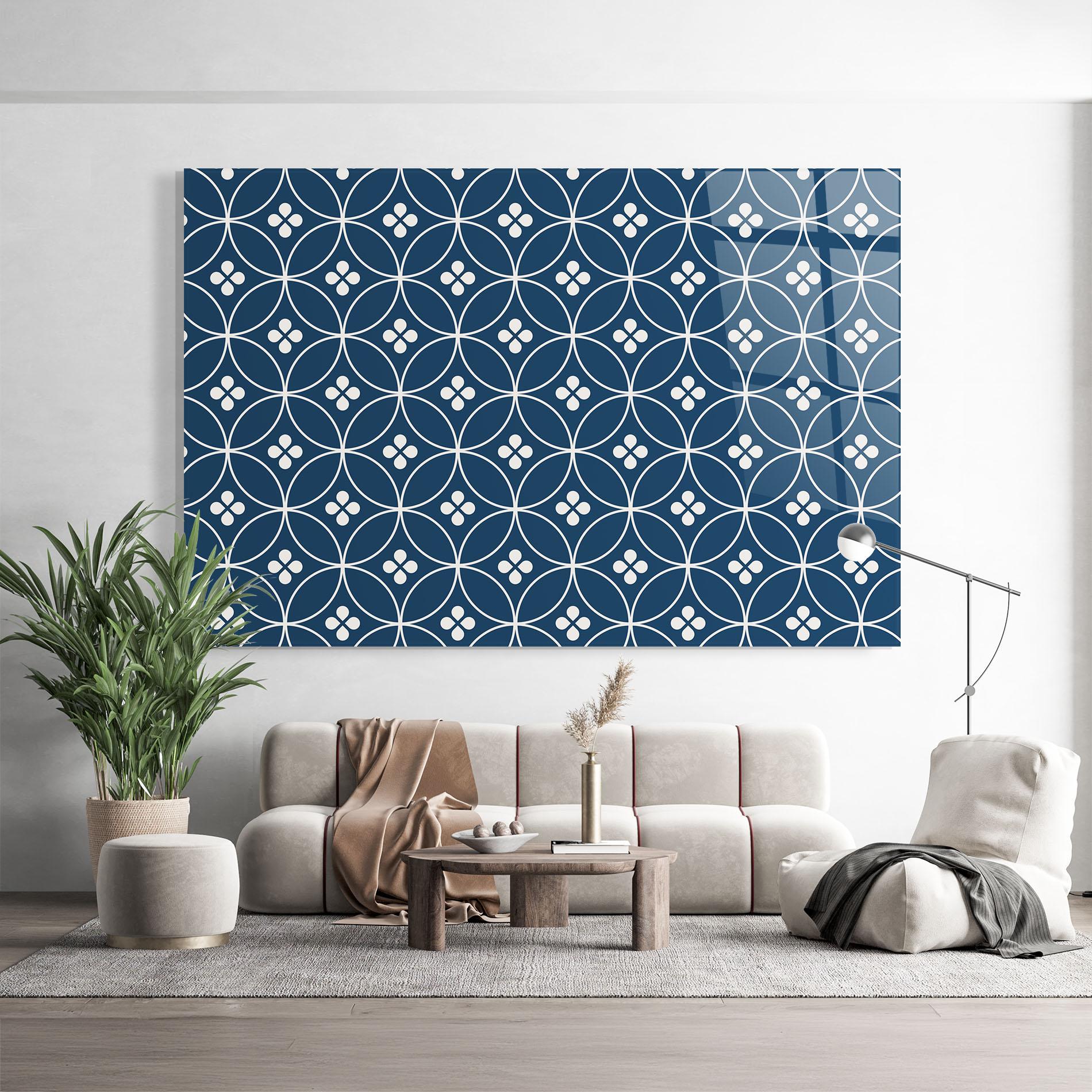 Glasbild Blue Circle mockup 9