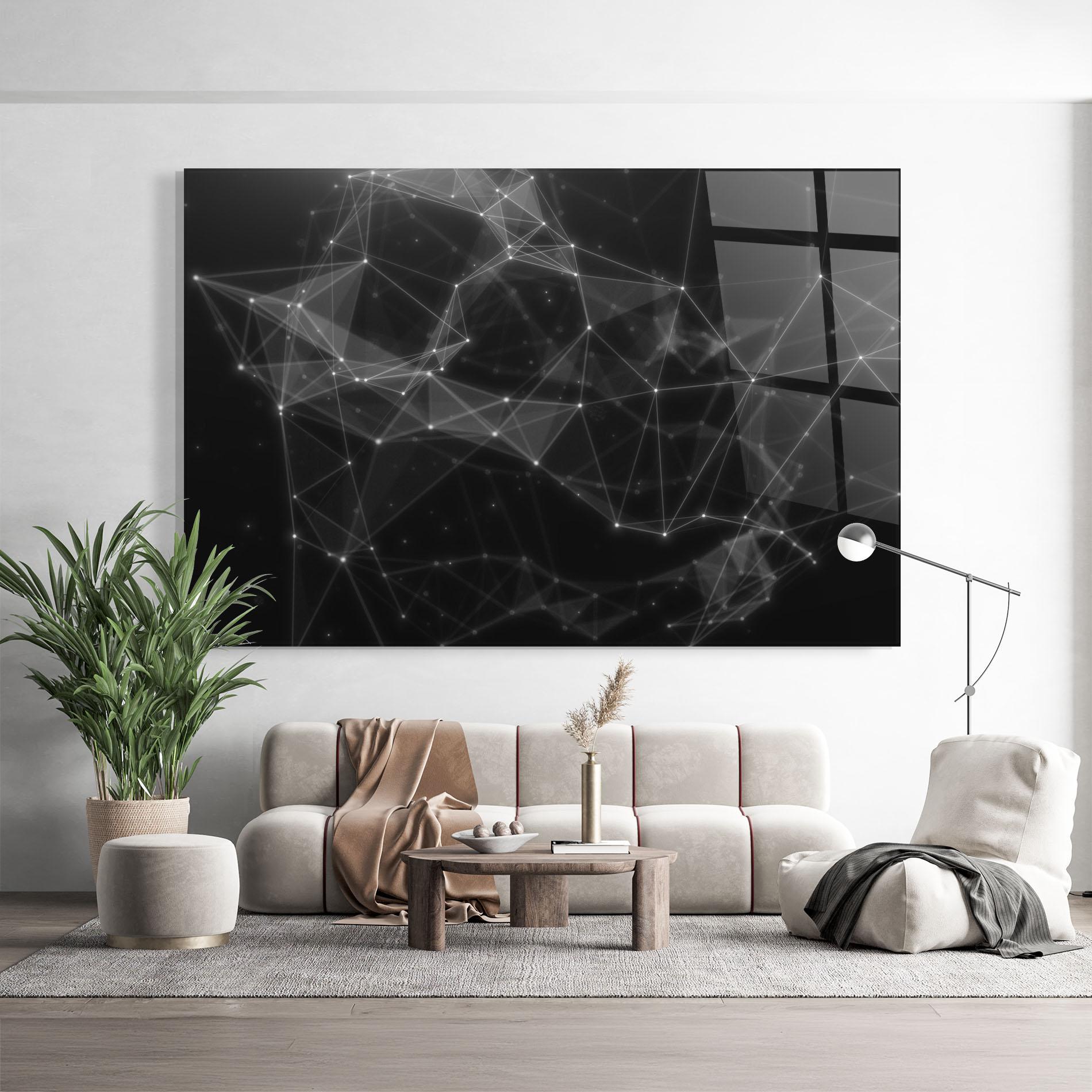 Glasbild Connecting Lines mockup 9