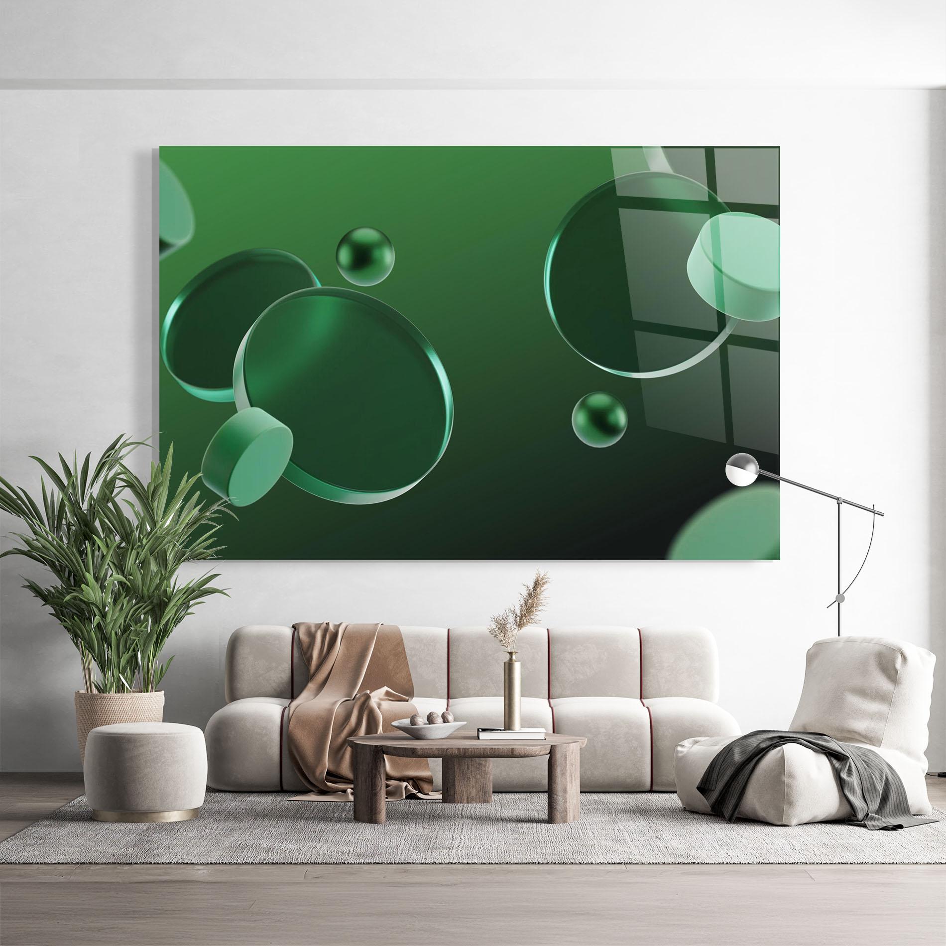 Glasbild Green Circle Floating mockup 9