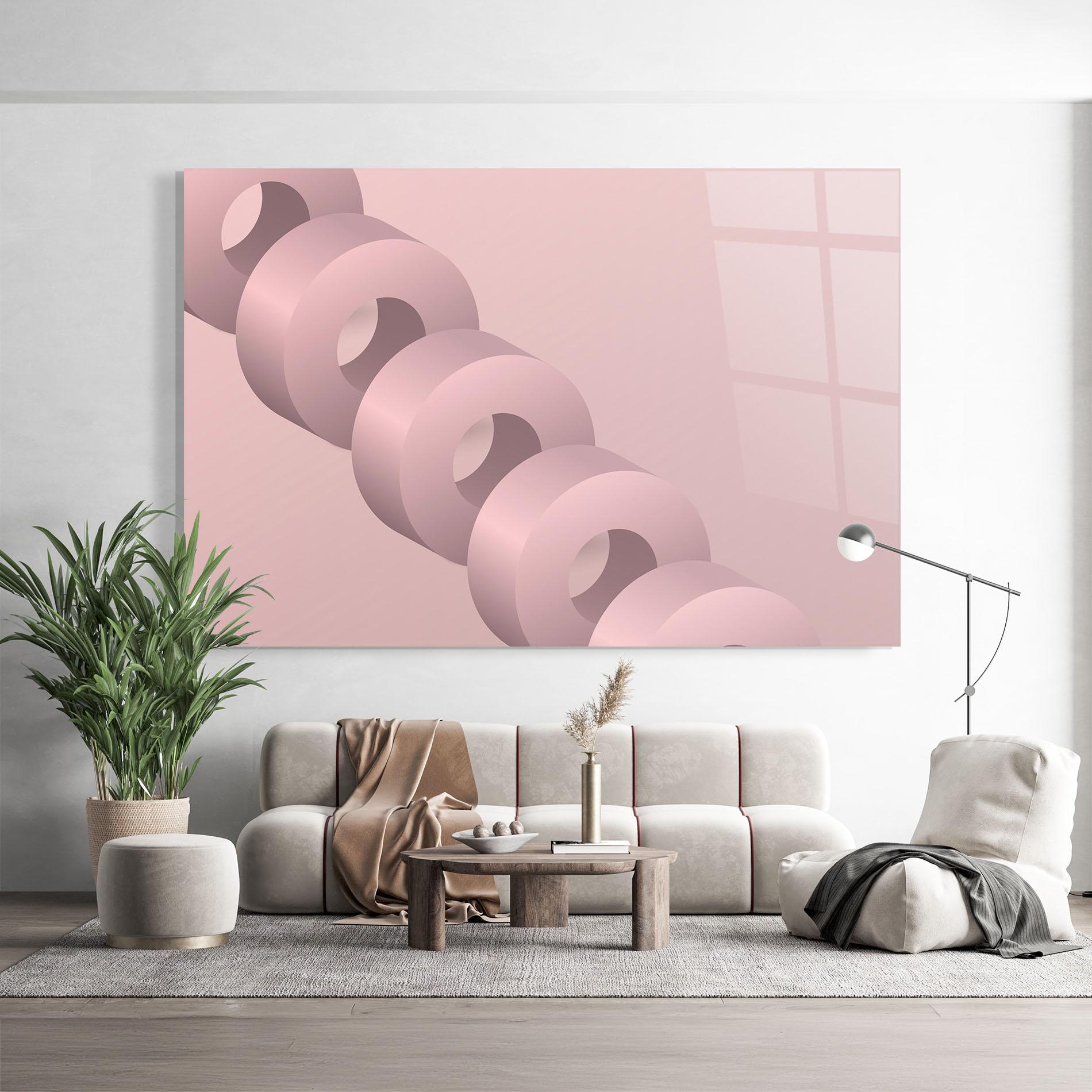 Glasbild Pink Circle mockup 9