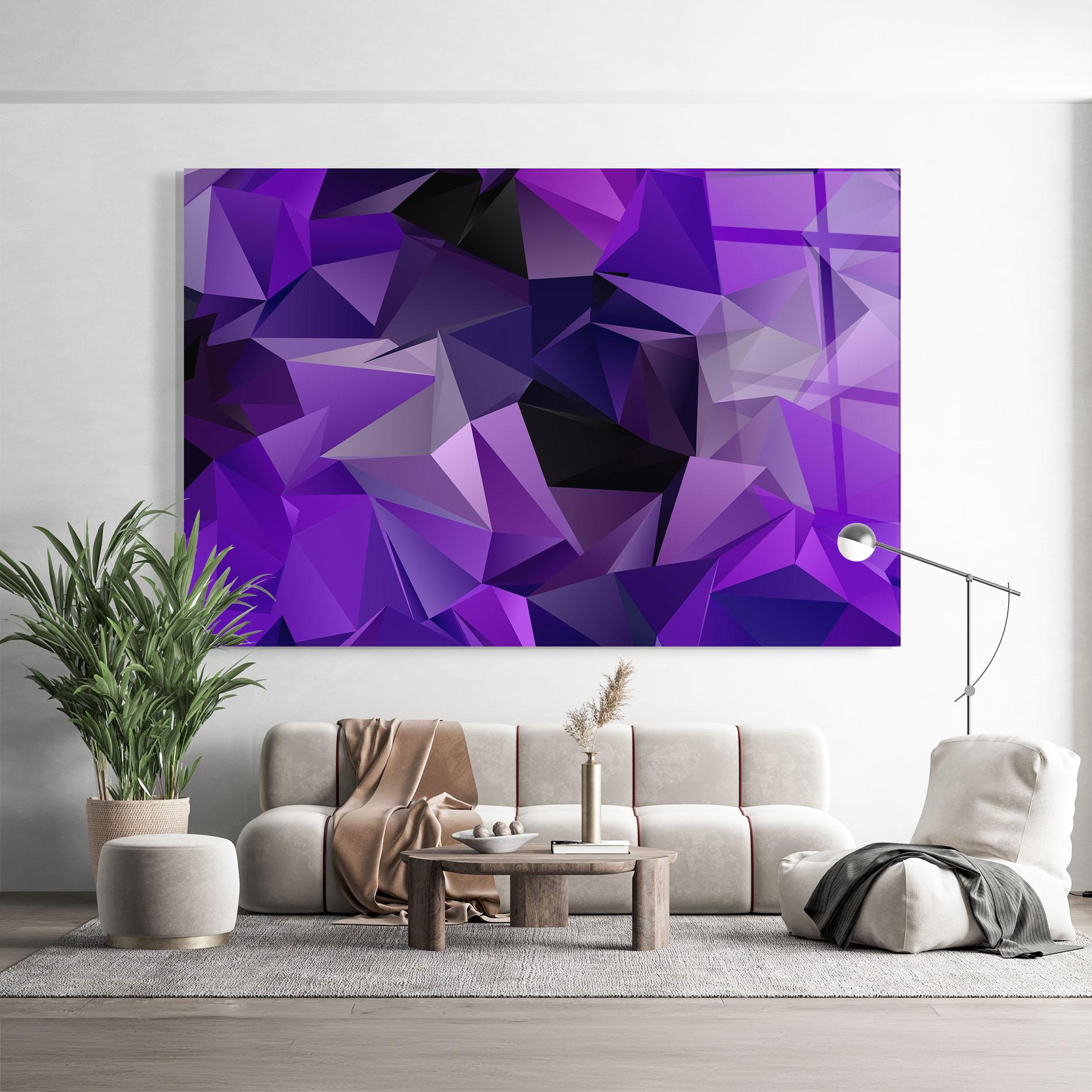 Glasbild Purple Triangle Mix mockup 9