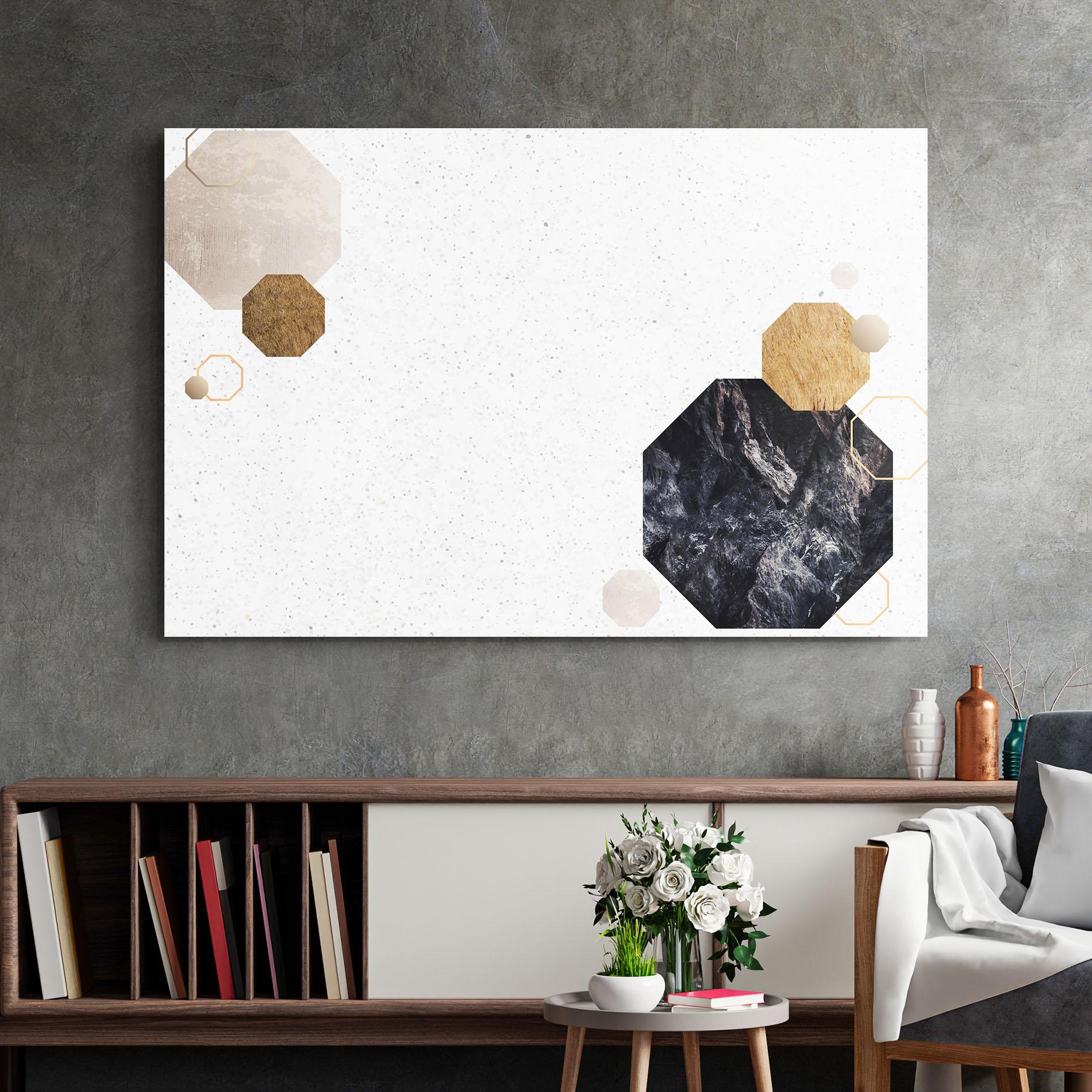 Glasbild Big Hexagon mockup 2