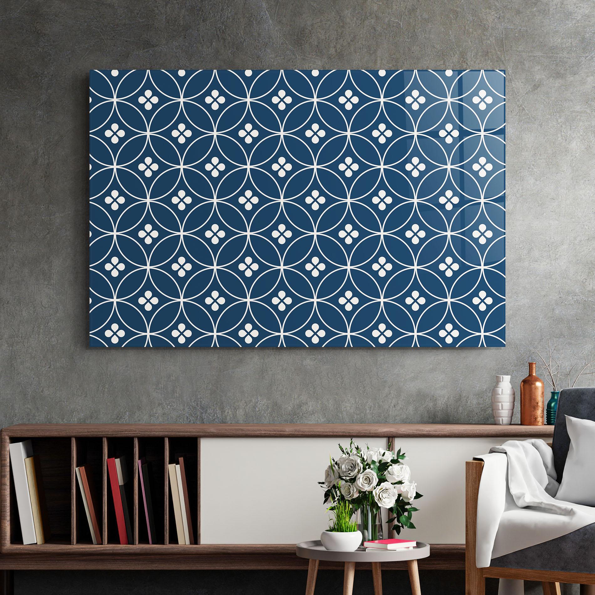 Glasbild Blue Circle mockup 2