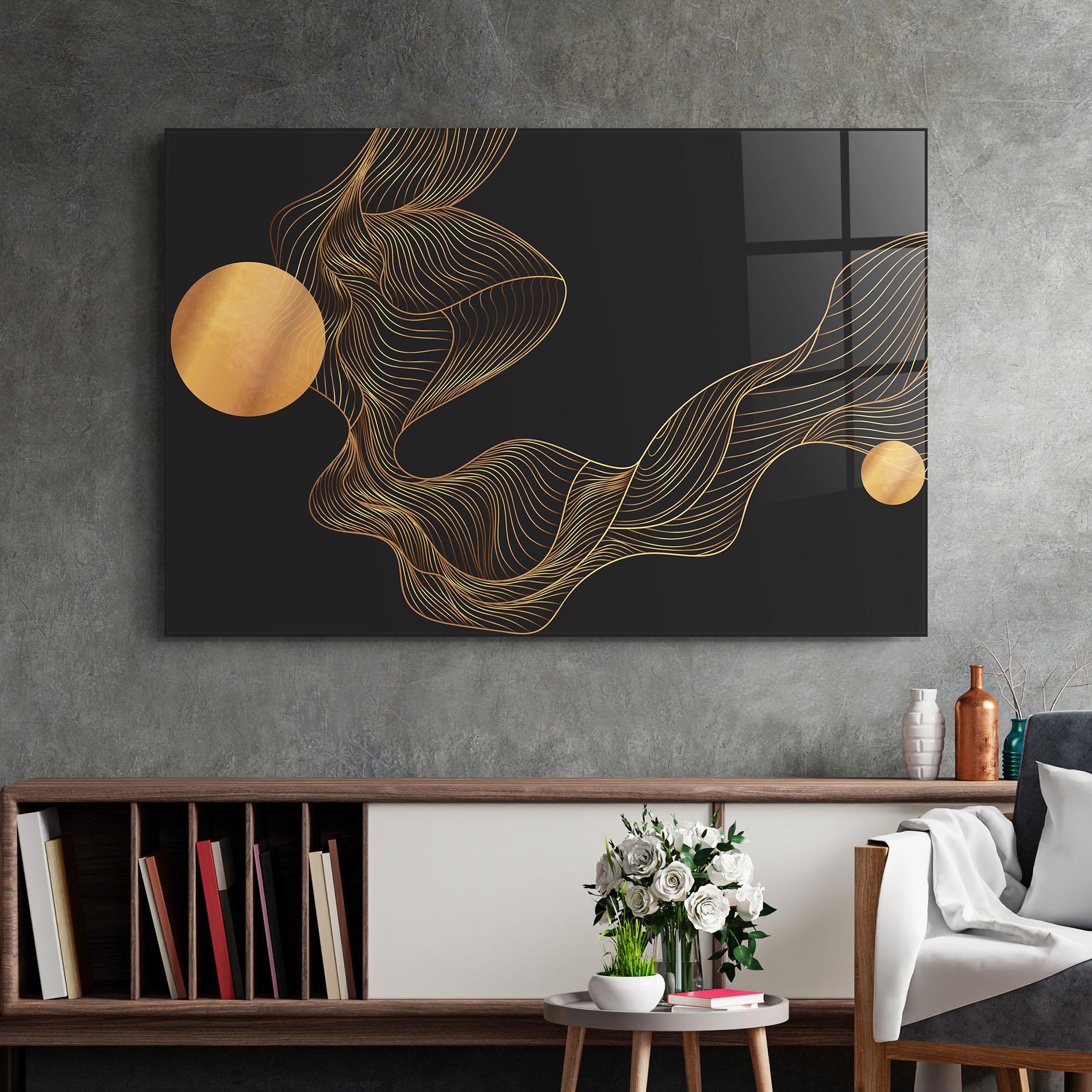 Glasbild Frecventa Abstracta mockup 2