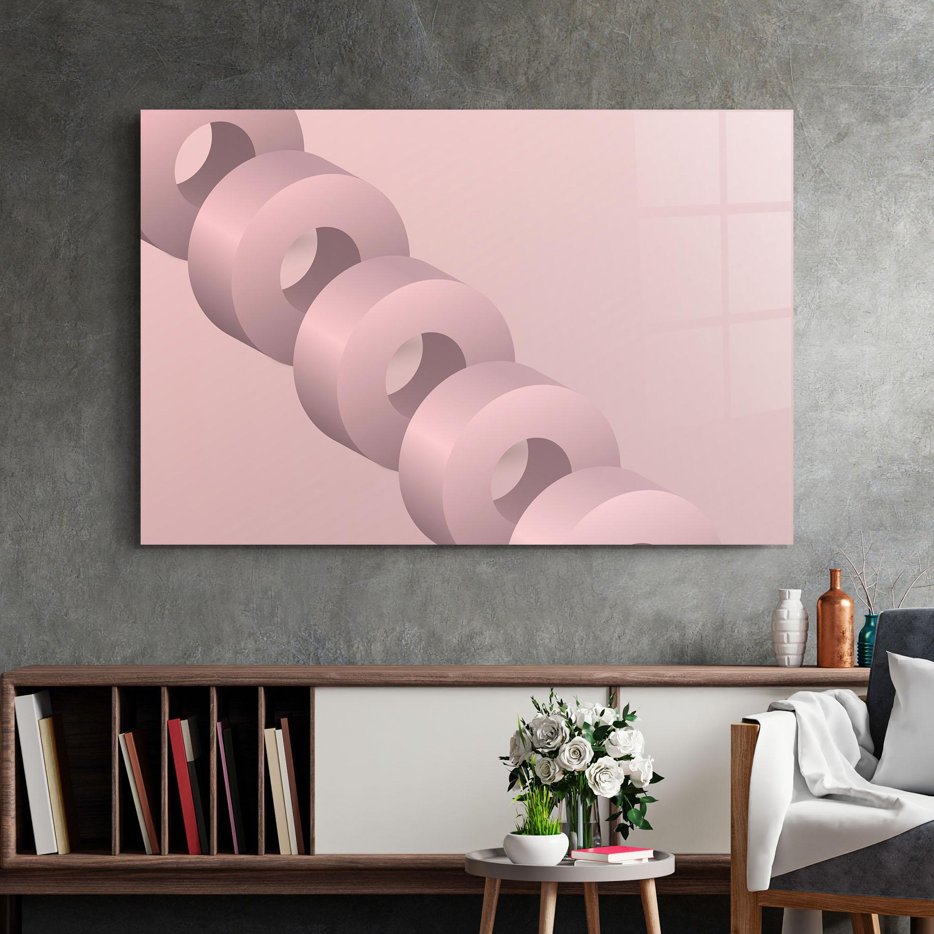 Glasbild Pink Circle mockup 2