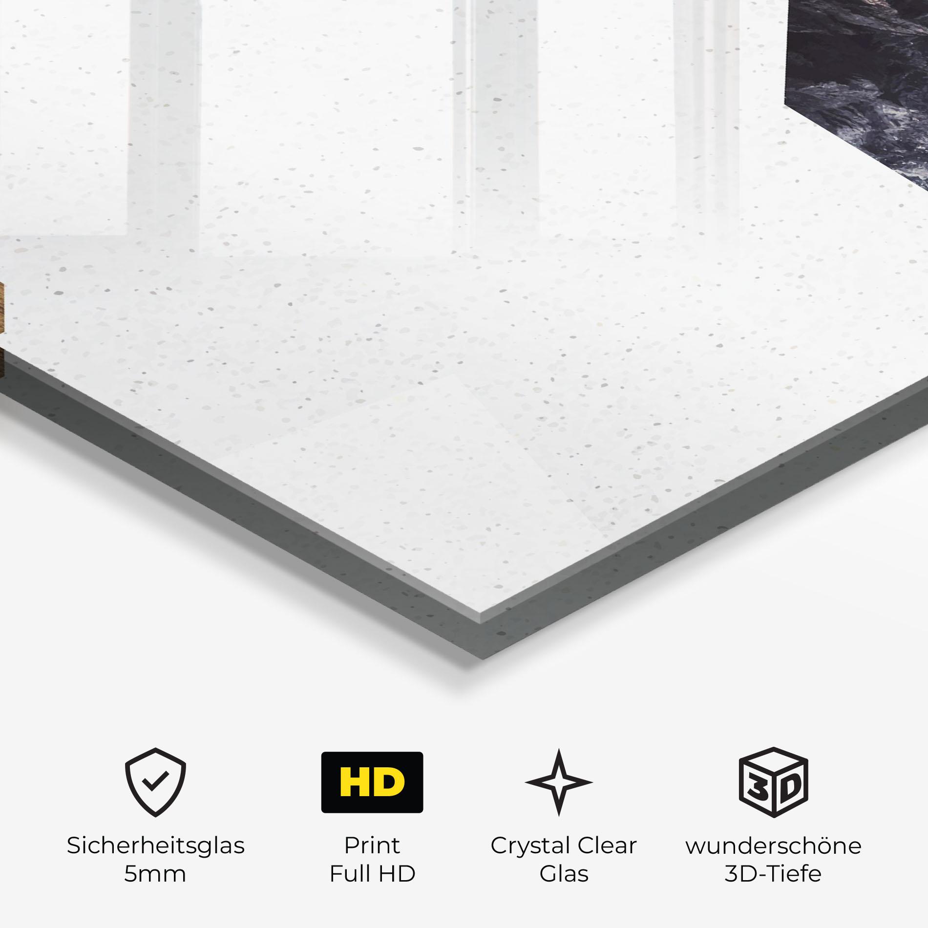 Glasbild Big Hexagon mockup 3