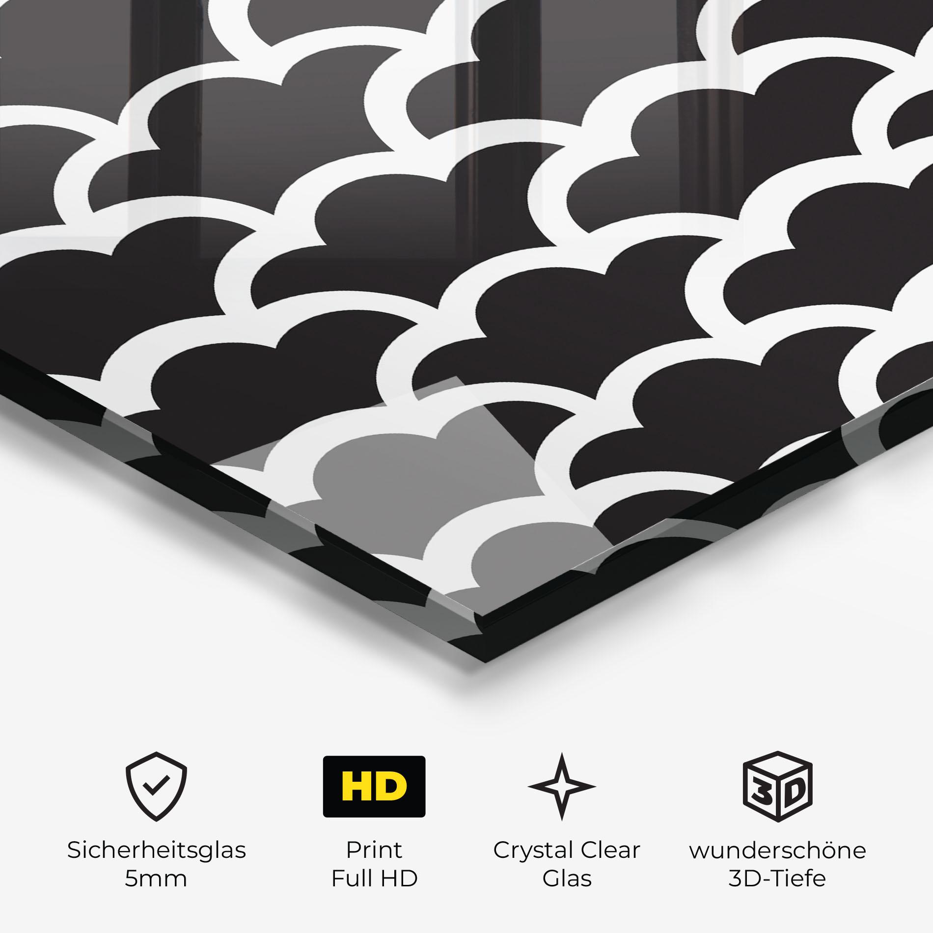 Glasbild Black Clouds mockup 3