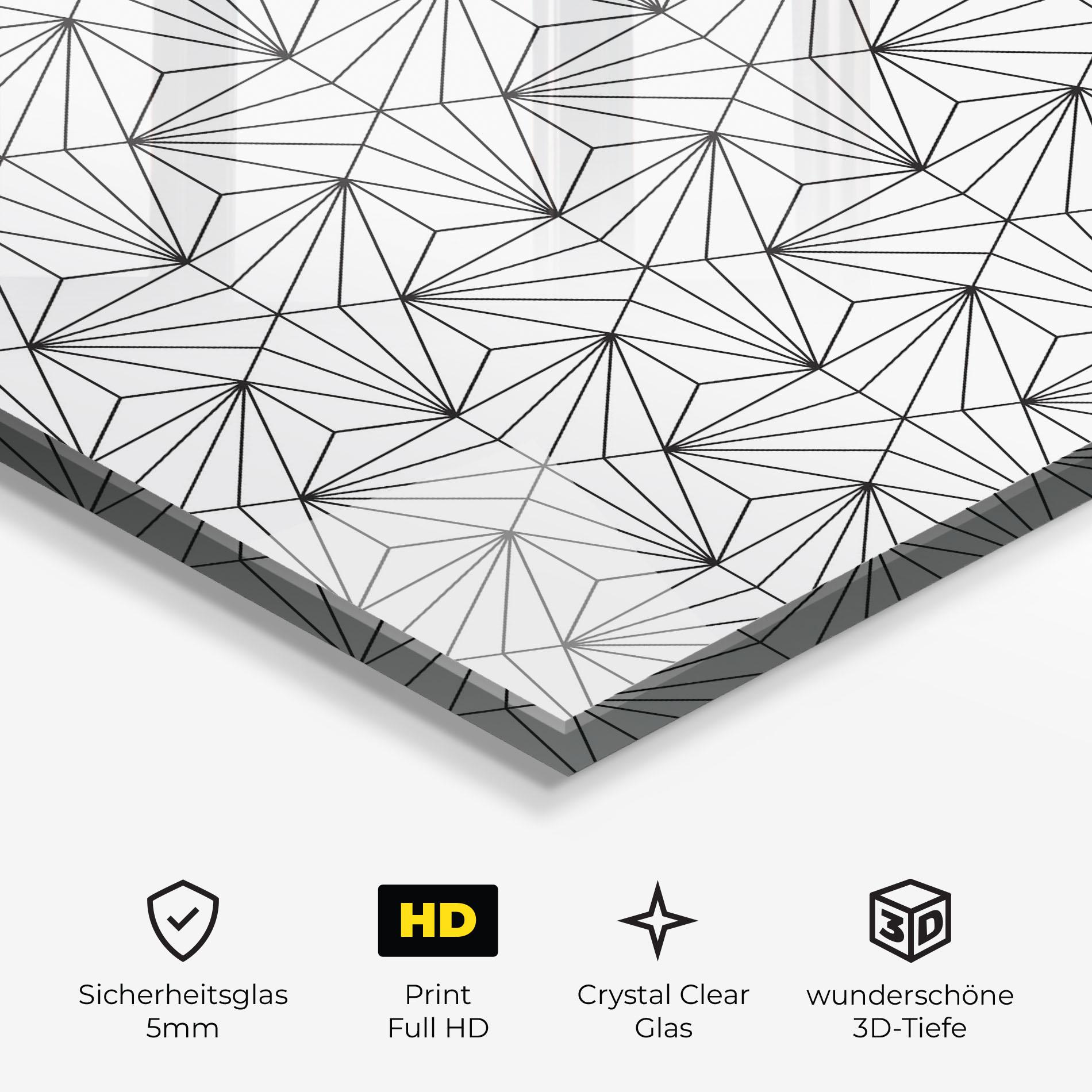 Glasbild Black Triangle mockup 3