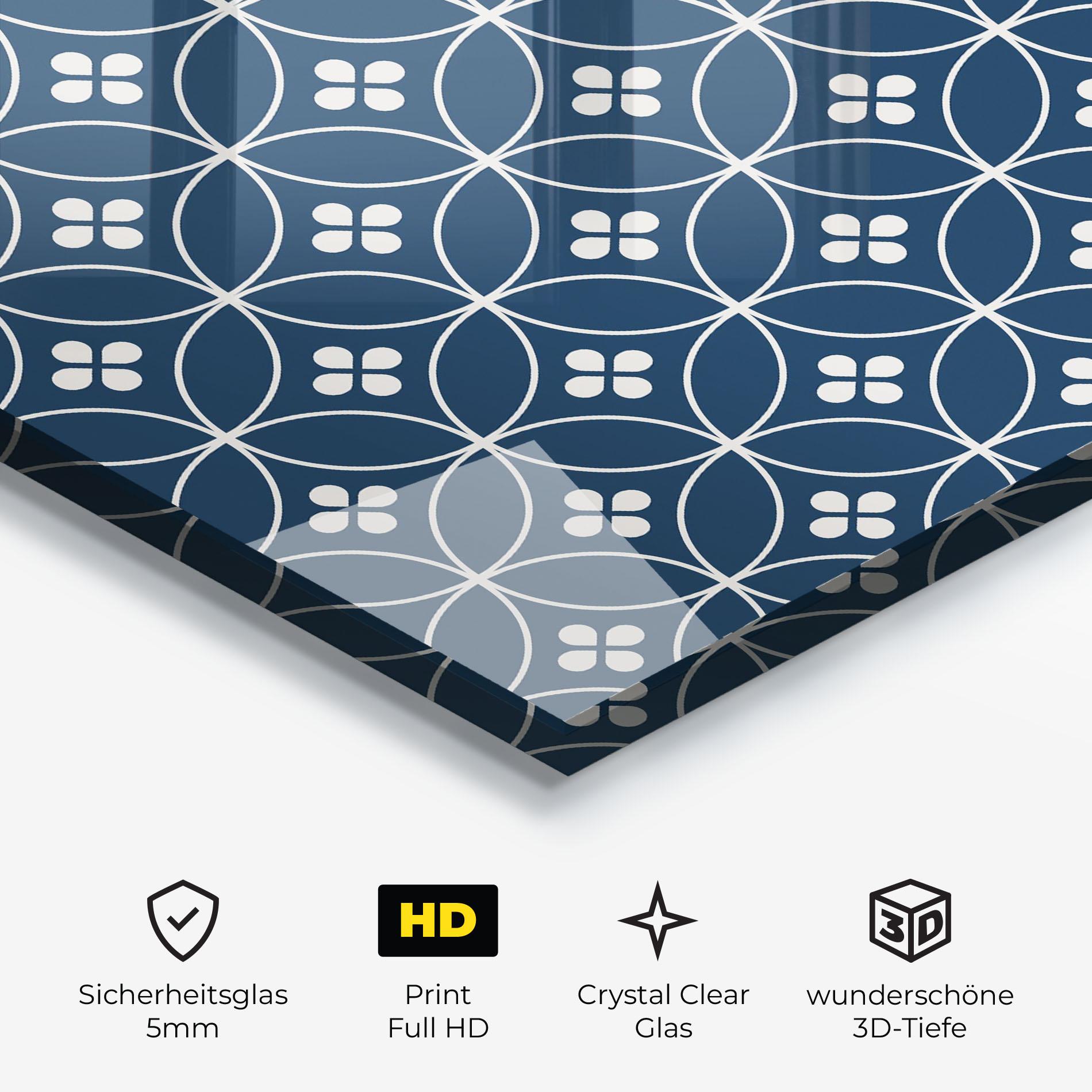 Glasbild Blue Circle mockup 3