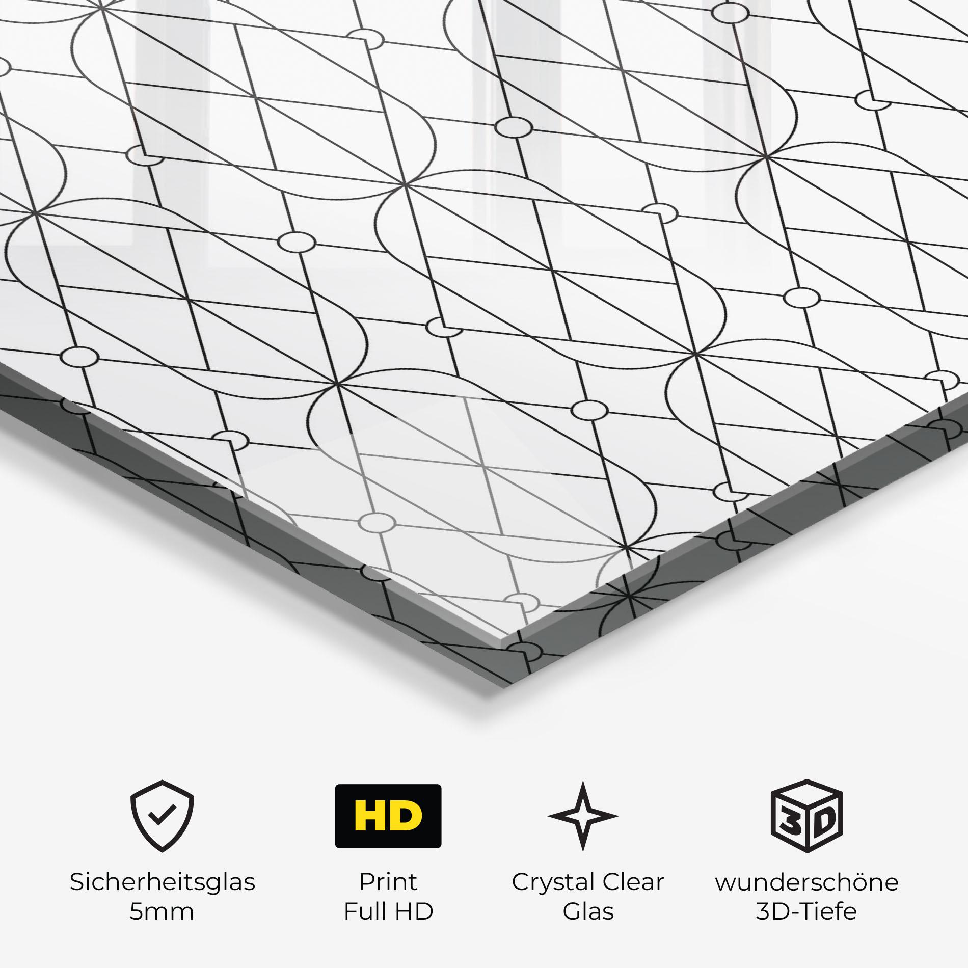 Glasbild Geometric mockup 3