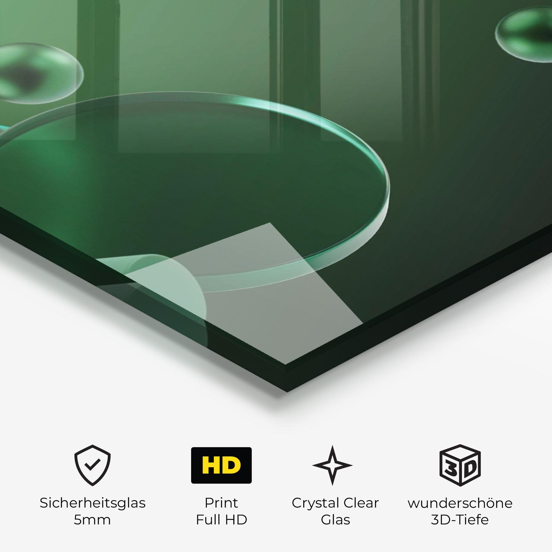 Glasbild Green Circle Floating mockup 3