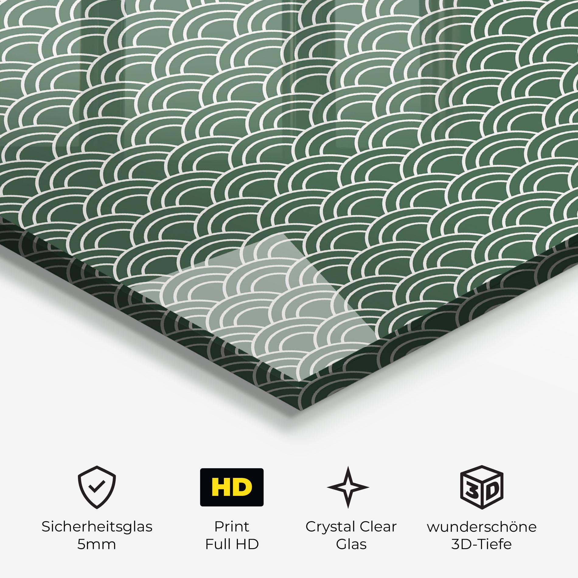 Glasbild Green Semi Circle mockup 3