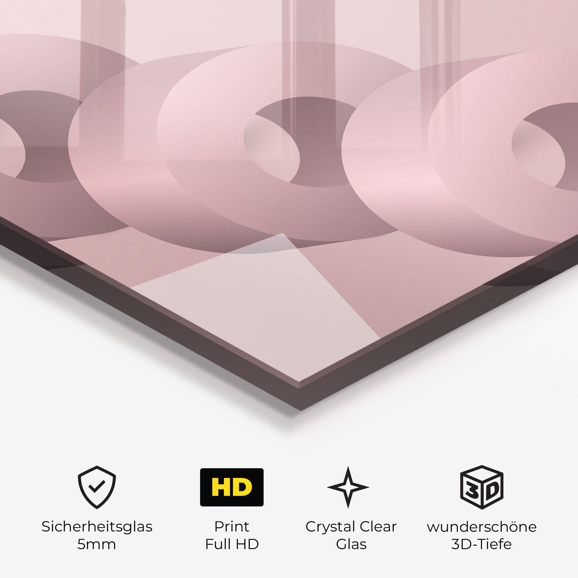 Glasbild Pink Circle mockup 3