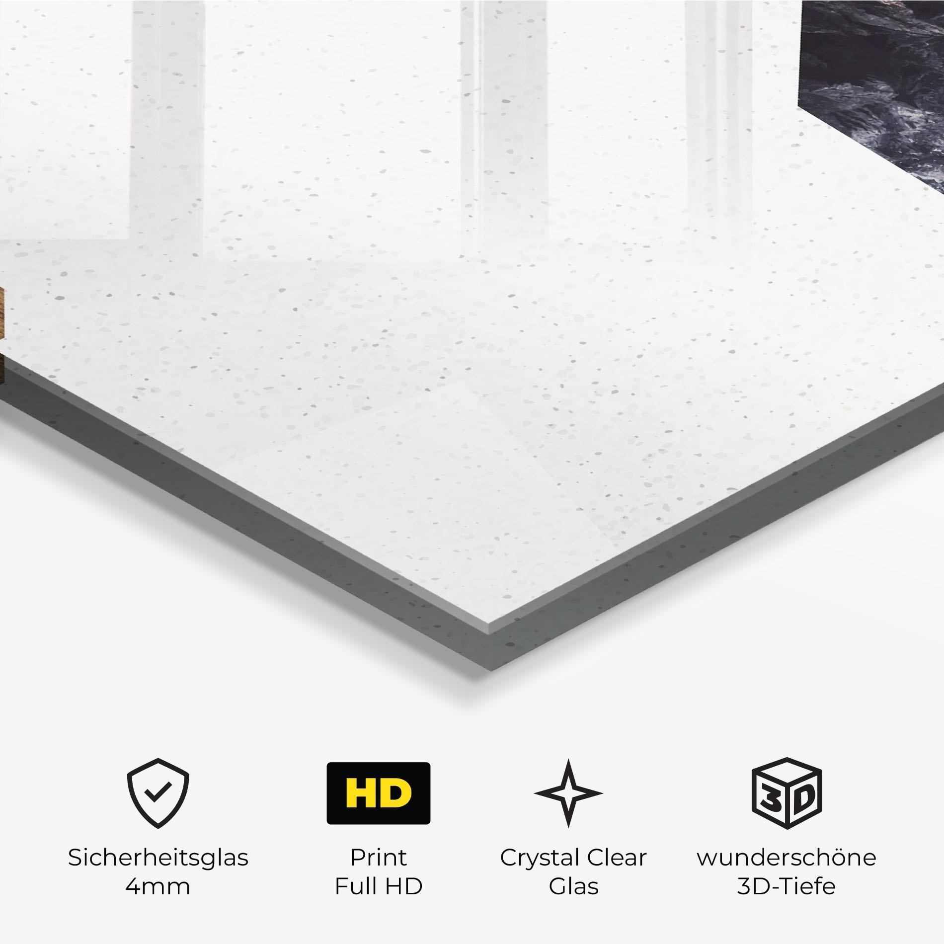 Glasbild Big Hexagon mockup 3