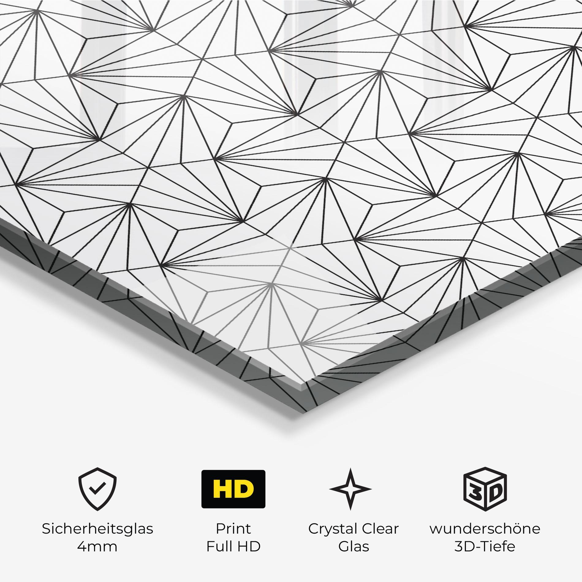 Glasbild Black Triangle mockup 3