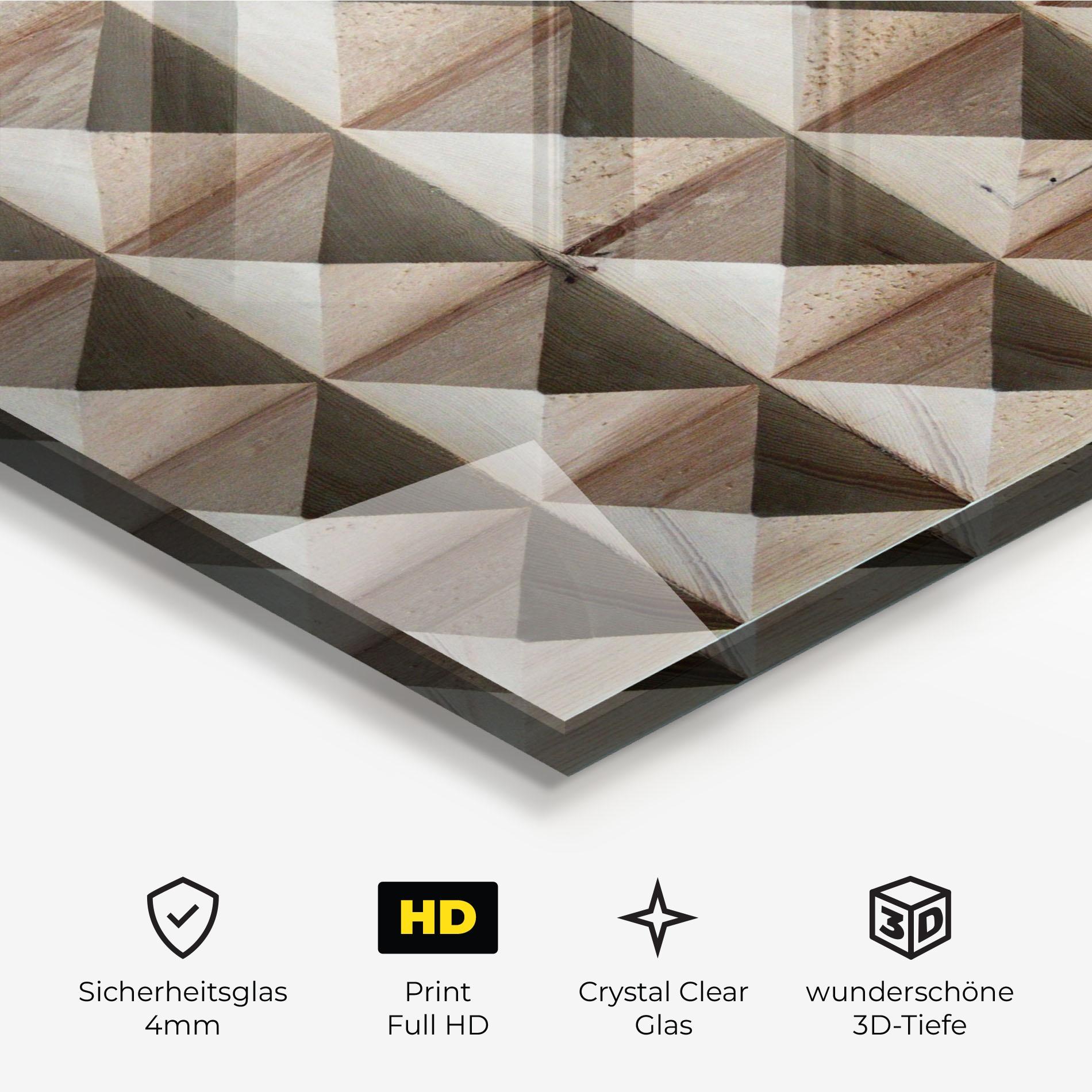 Glasbild Cream Pyramid mockup 3