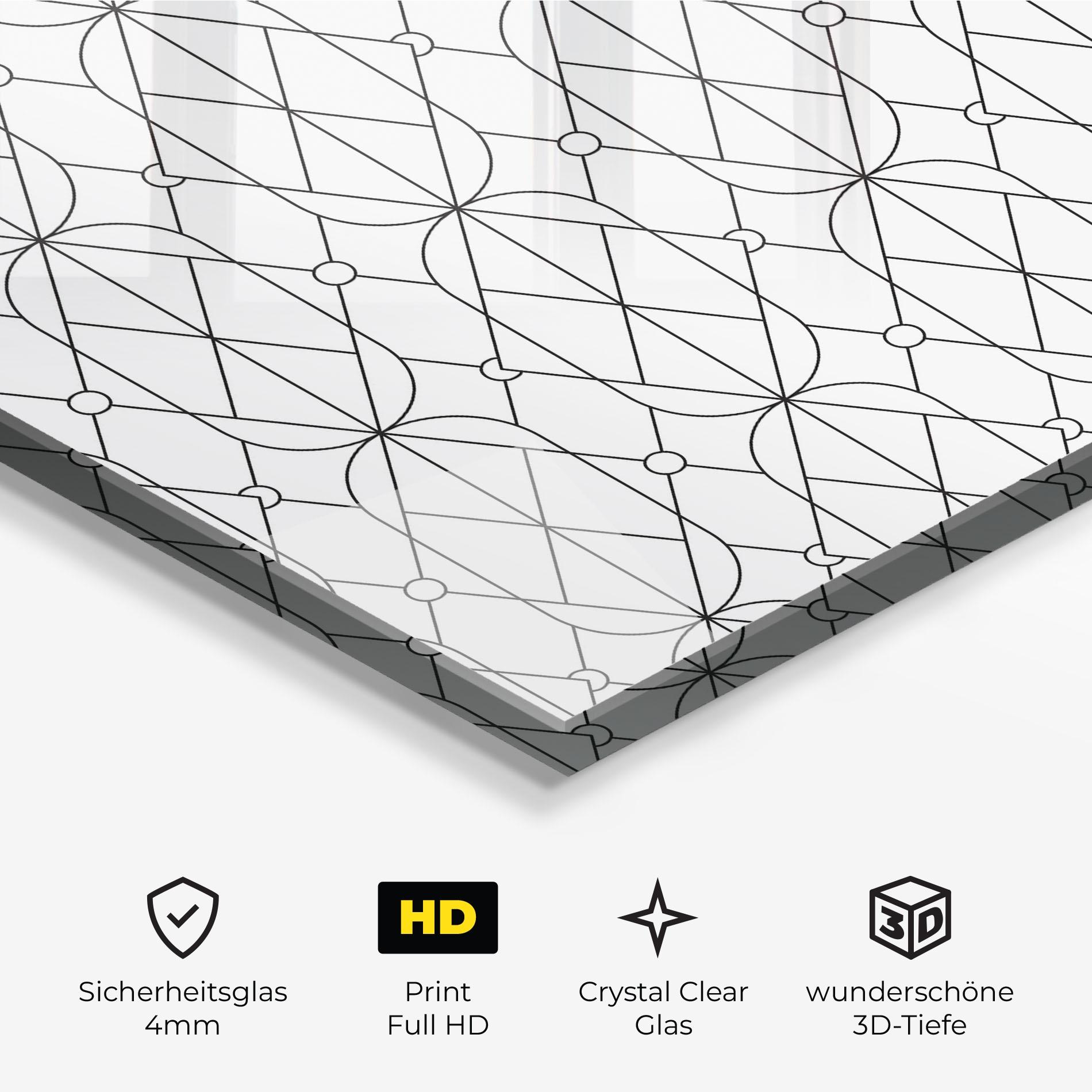 Glasbild Geometric mockup 3